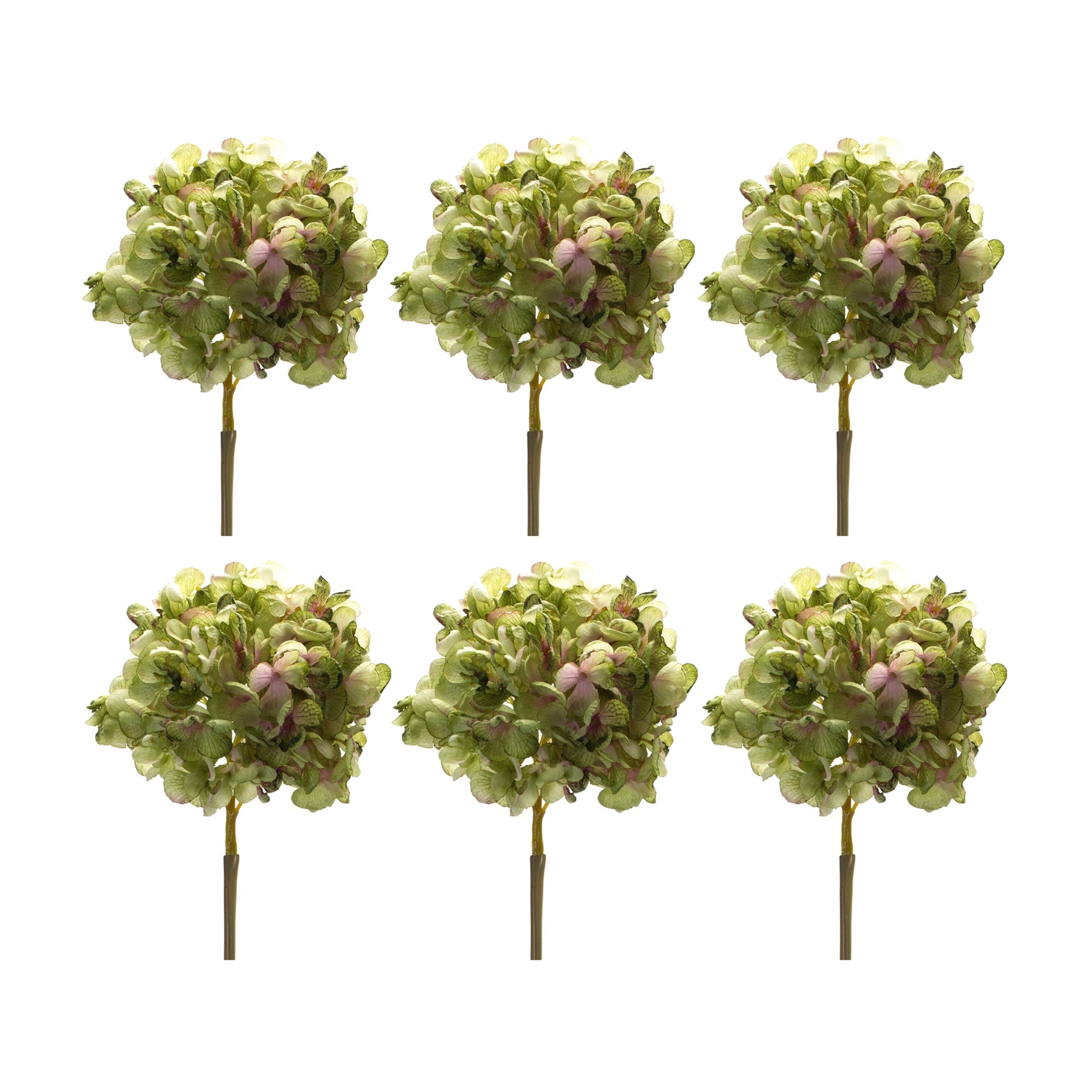 Green-hydrangea-flower-stem-(set-of-6)-Artificial-Flowering-Plants