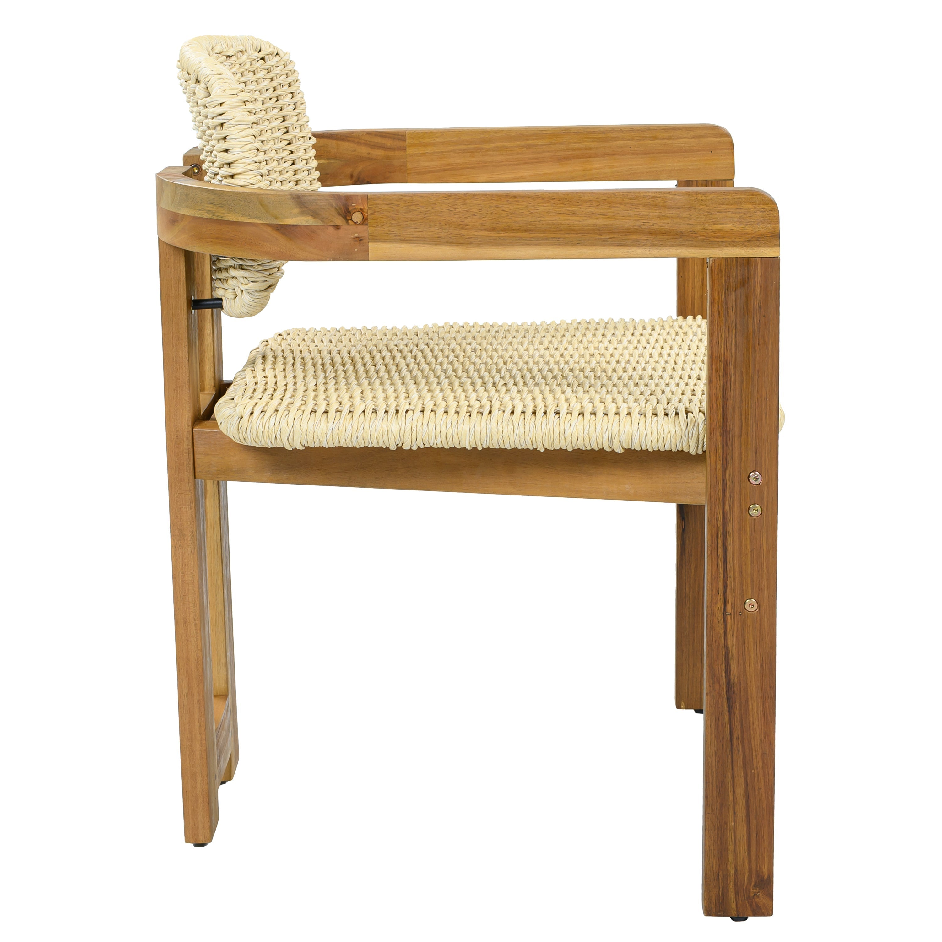 Outdoor Woven Rattan Chair Set Two Accent Chairs