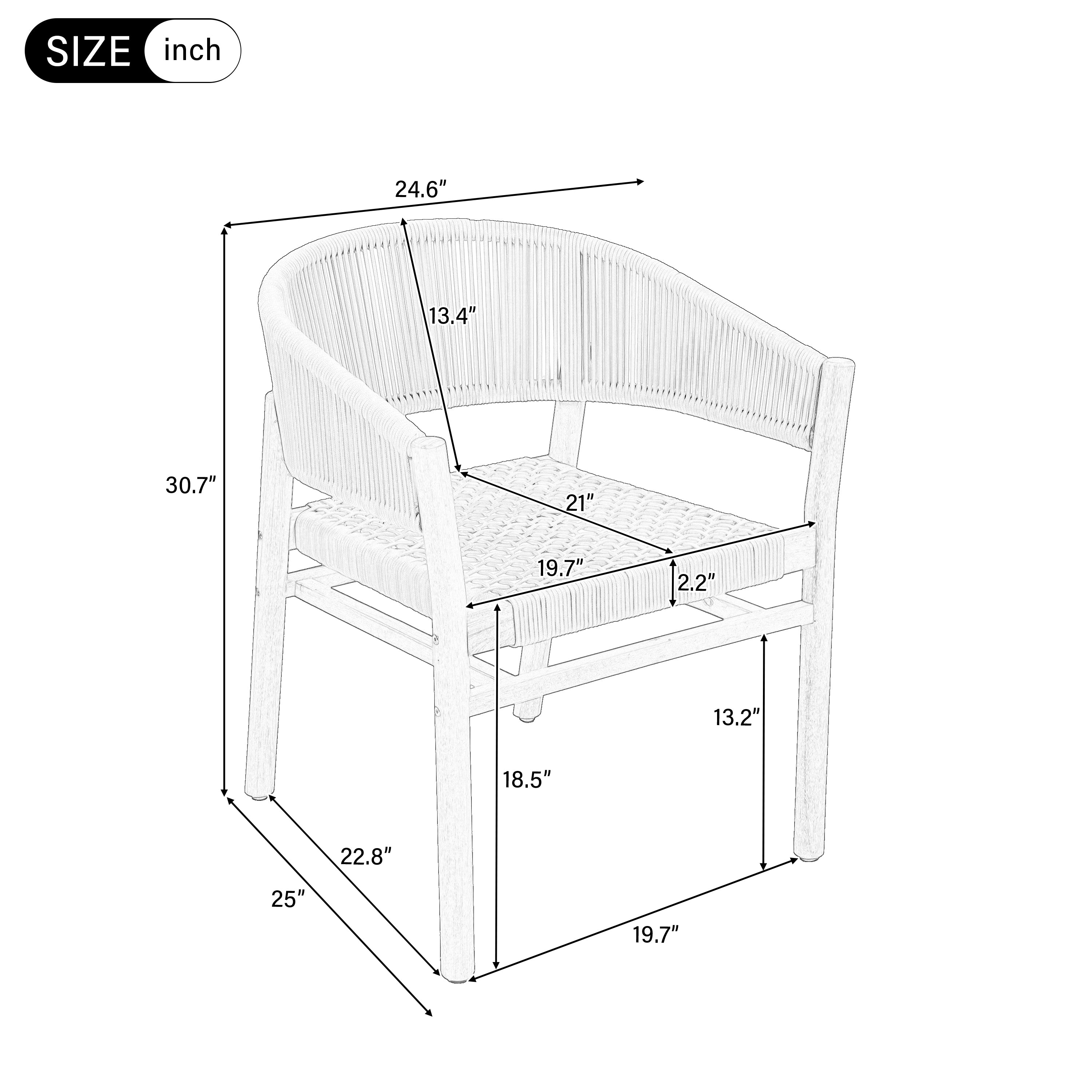 Outdoor Accent Chair Set - 2 Person Seating Group