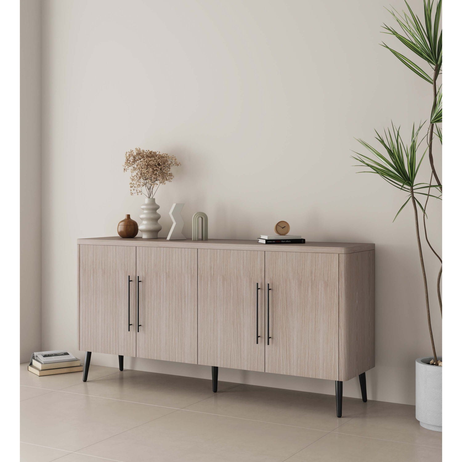 Jodie - Fluted Sideboard - Oak