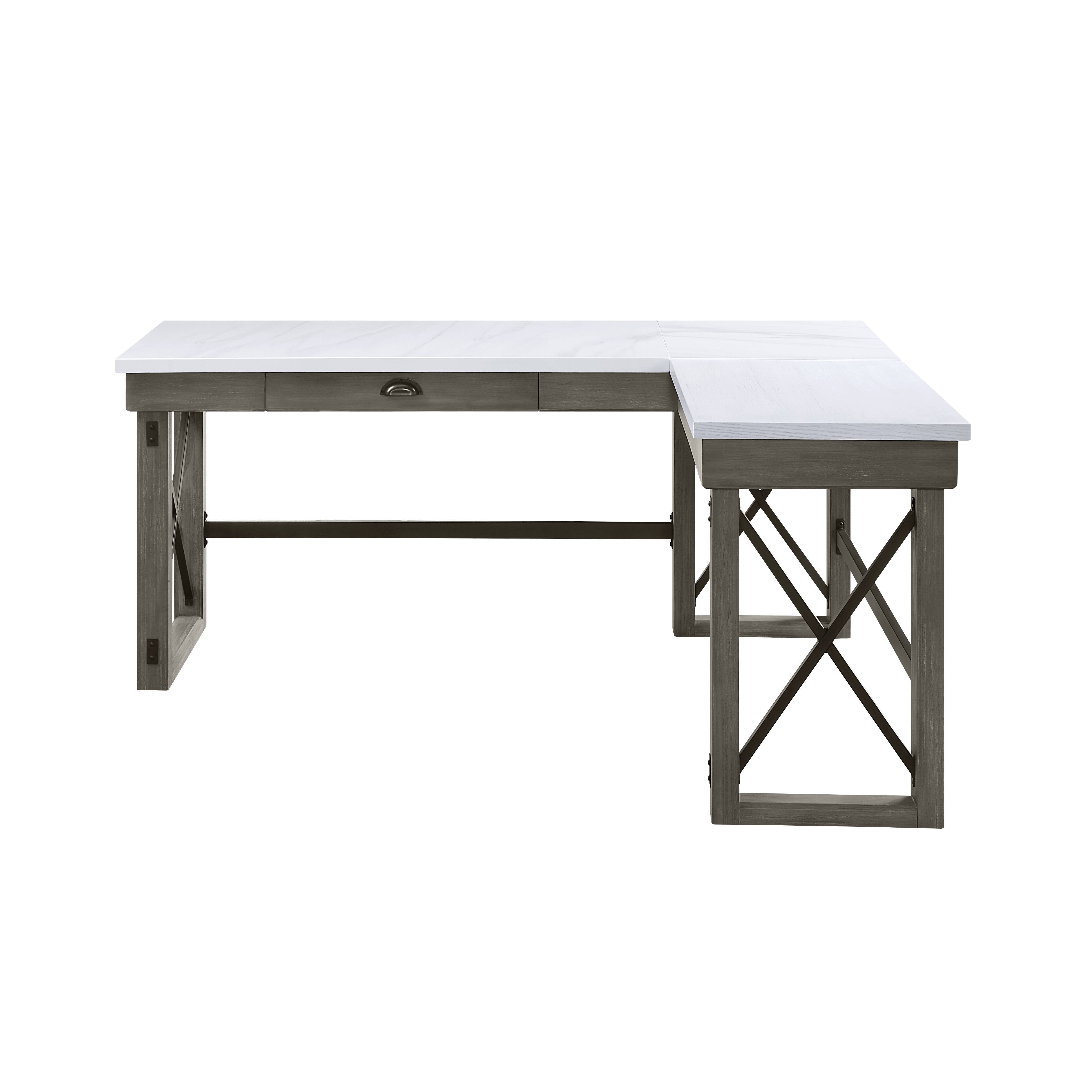 Talmar - Marble Top Weathered Writing Desk With Lift Top - Best Buy Furniture