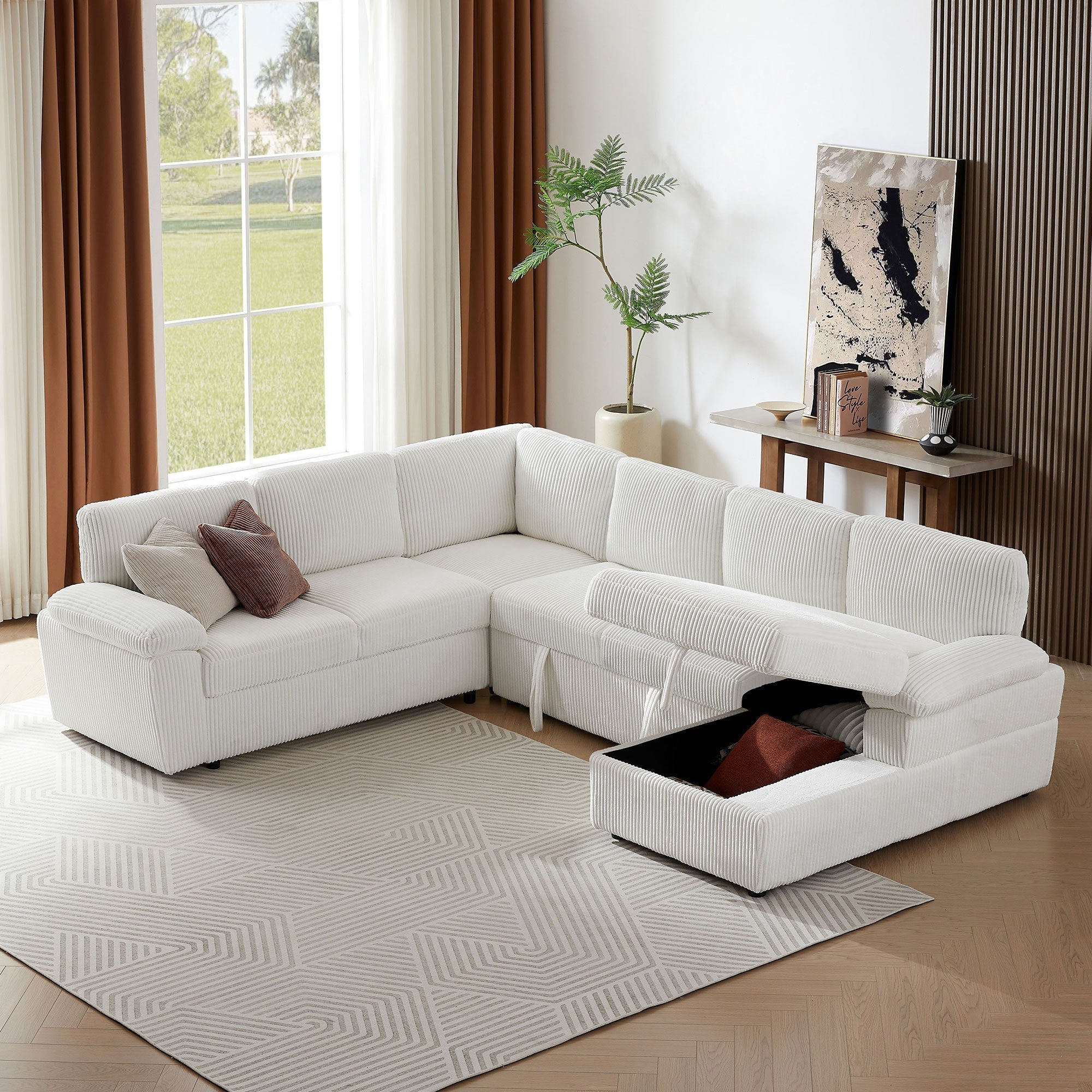 Oversized Modular Storage Sectional Sofa Couch