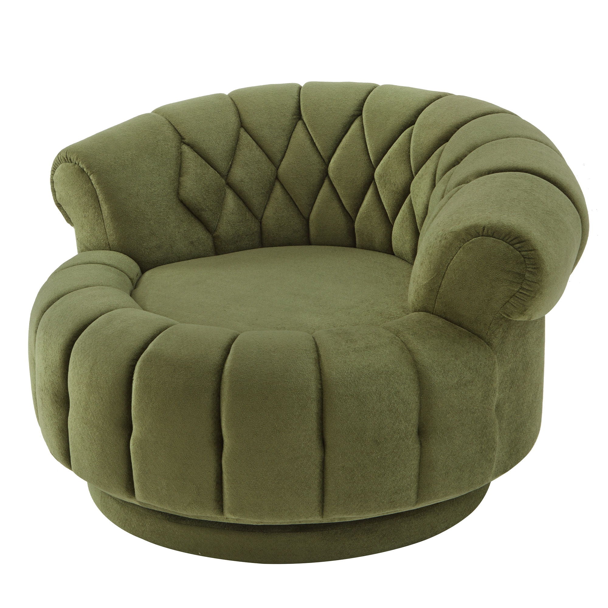 Round Swivel Accent Chair With Rotation