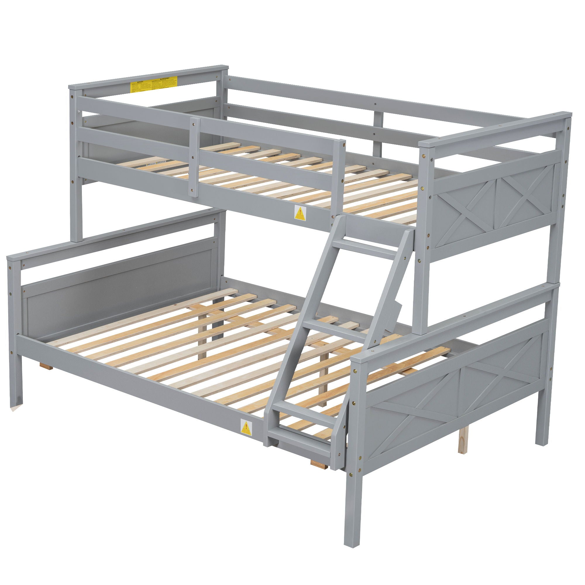 Bunk Bed With Ladder And Safety Guardrail