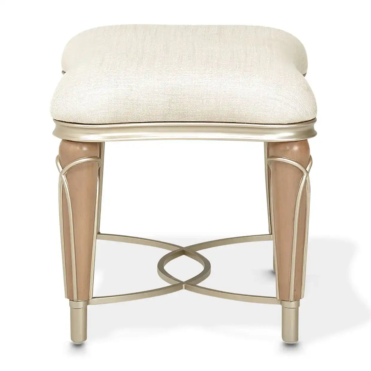 Villa Cherie - Ottoman - Pearl / Caramel - Best Buy Furniture