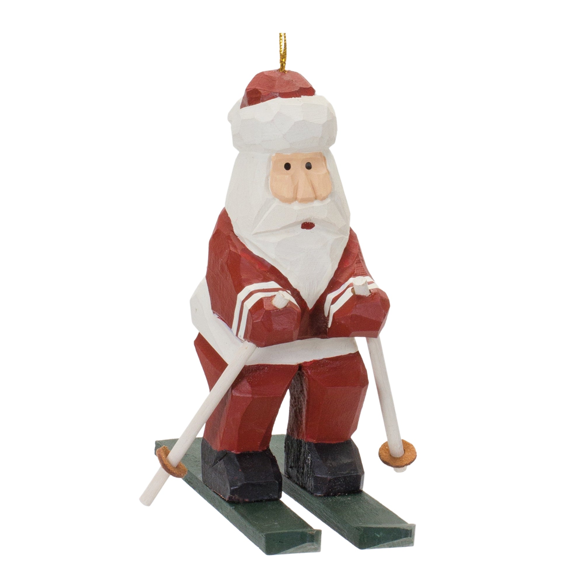 Santa-on-Skis-Ornament-(Set-of-6)-Christmas-Ornaments