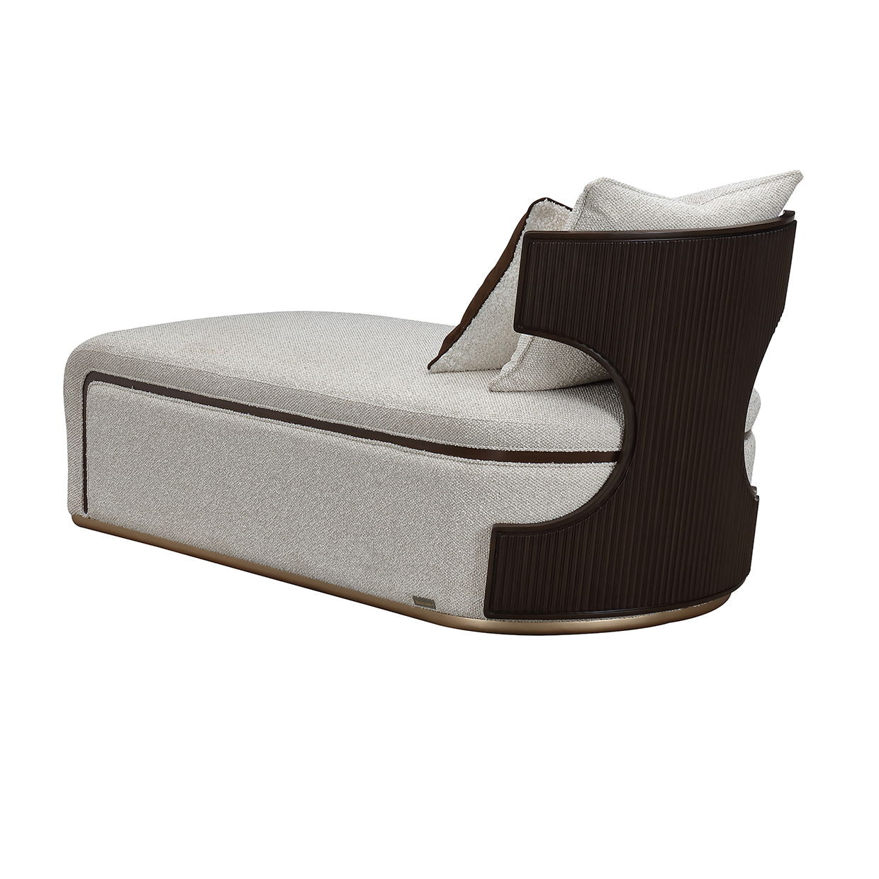 West Kensington - Chaise - Buff / Medium Espresso