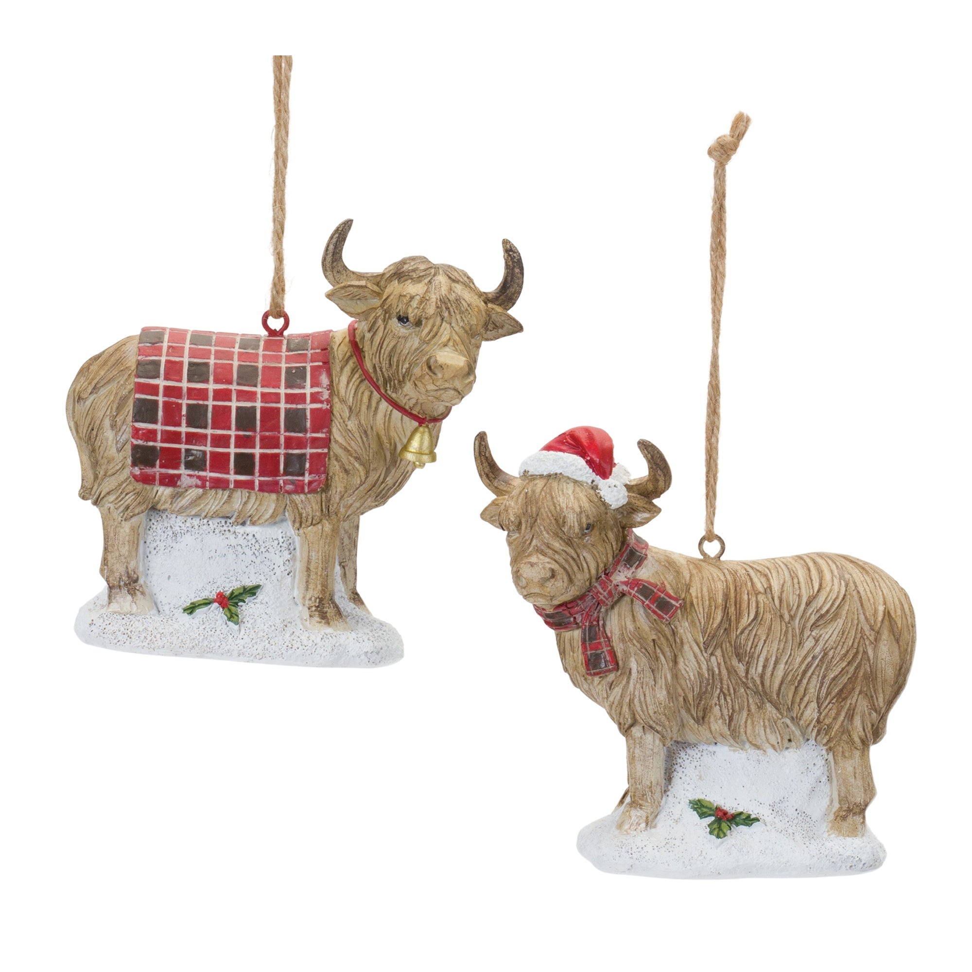 Highland-Cow-Ornament-(Set-of-6)-Christmas-Ornaments
