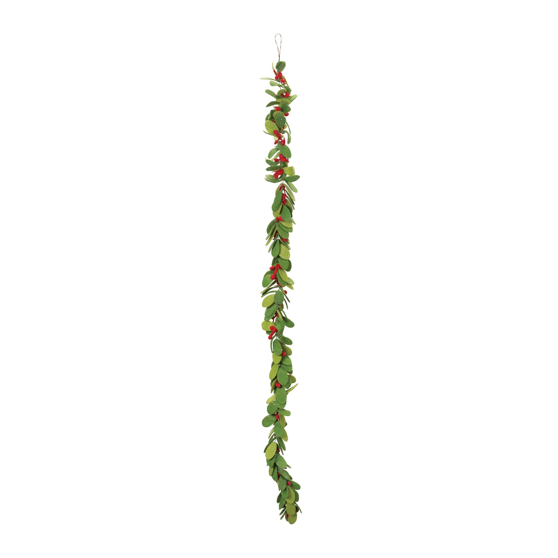 Fabric-Mistletoe-String-Garland-(Set-of-2)-Christmas-Decor