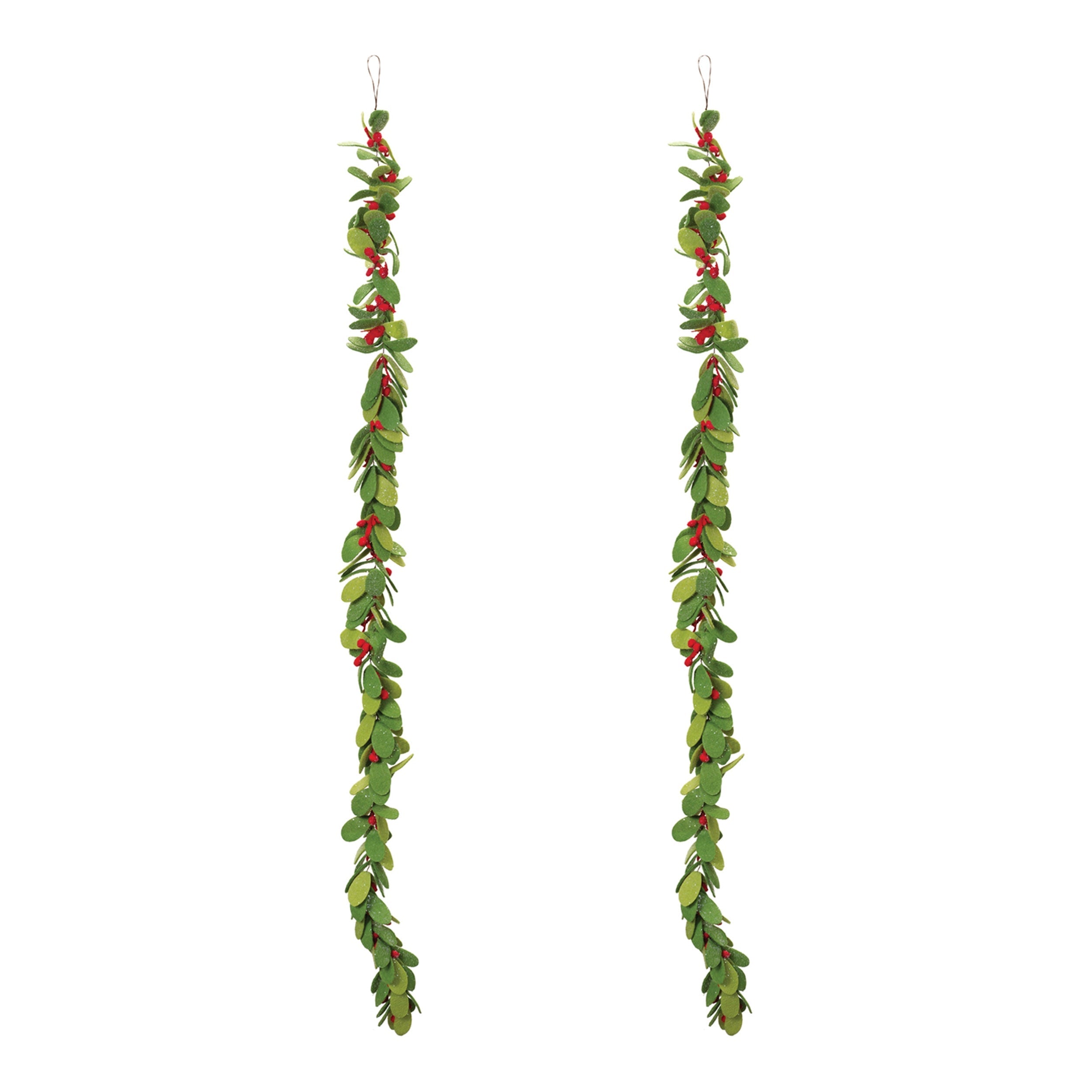 Fabric Mistletoe String Garland (Set of 2)