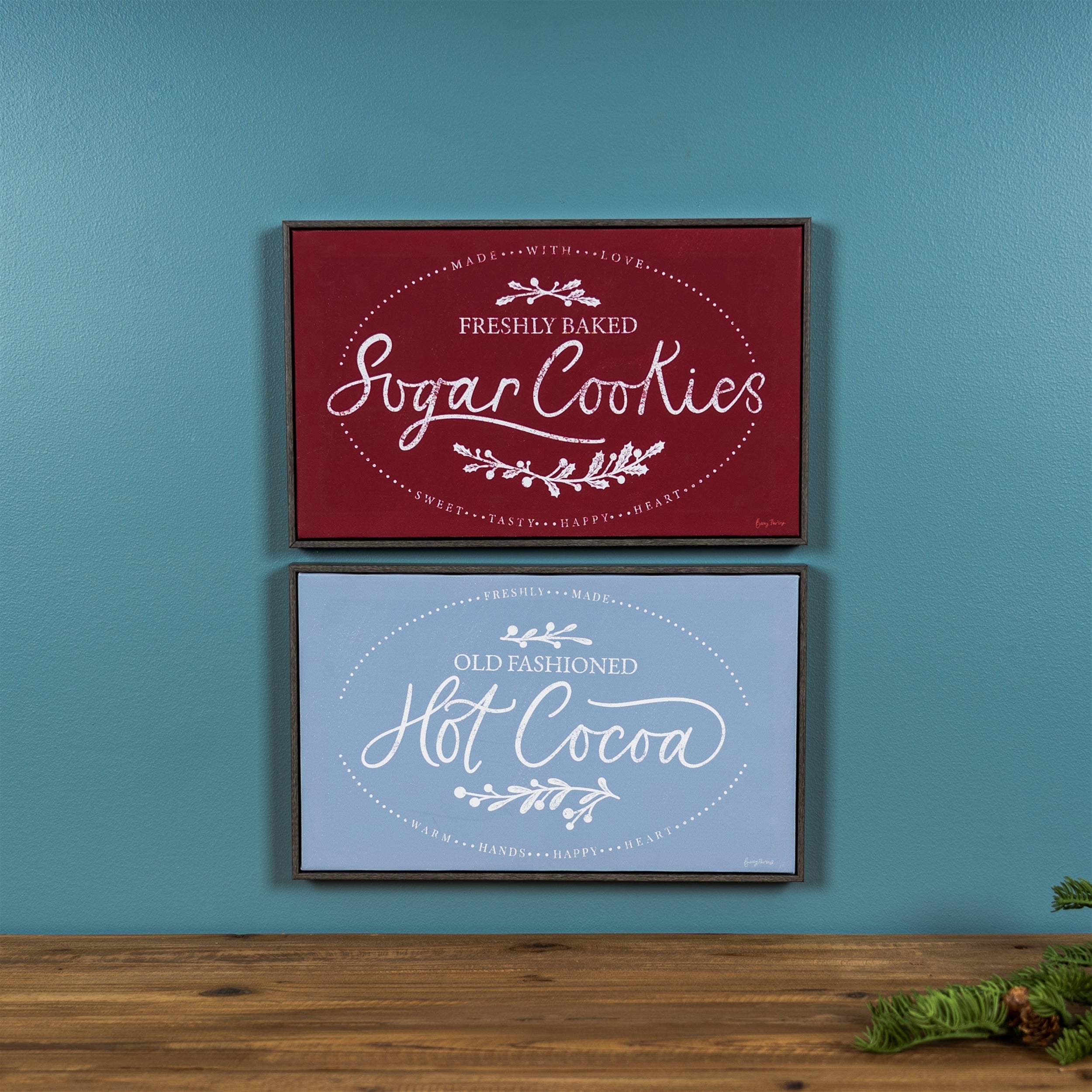 Winter Cookies and Cocoa Wall Sign (Set of 2)