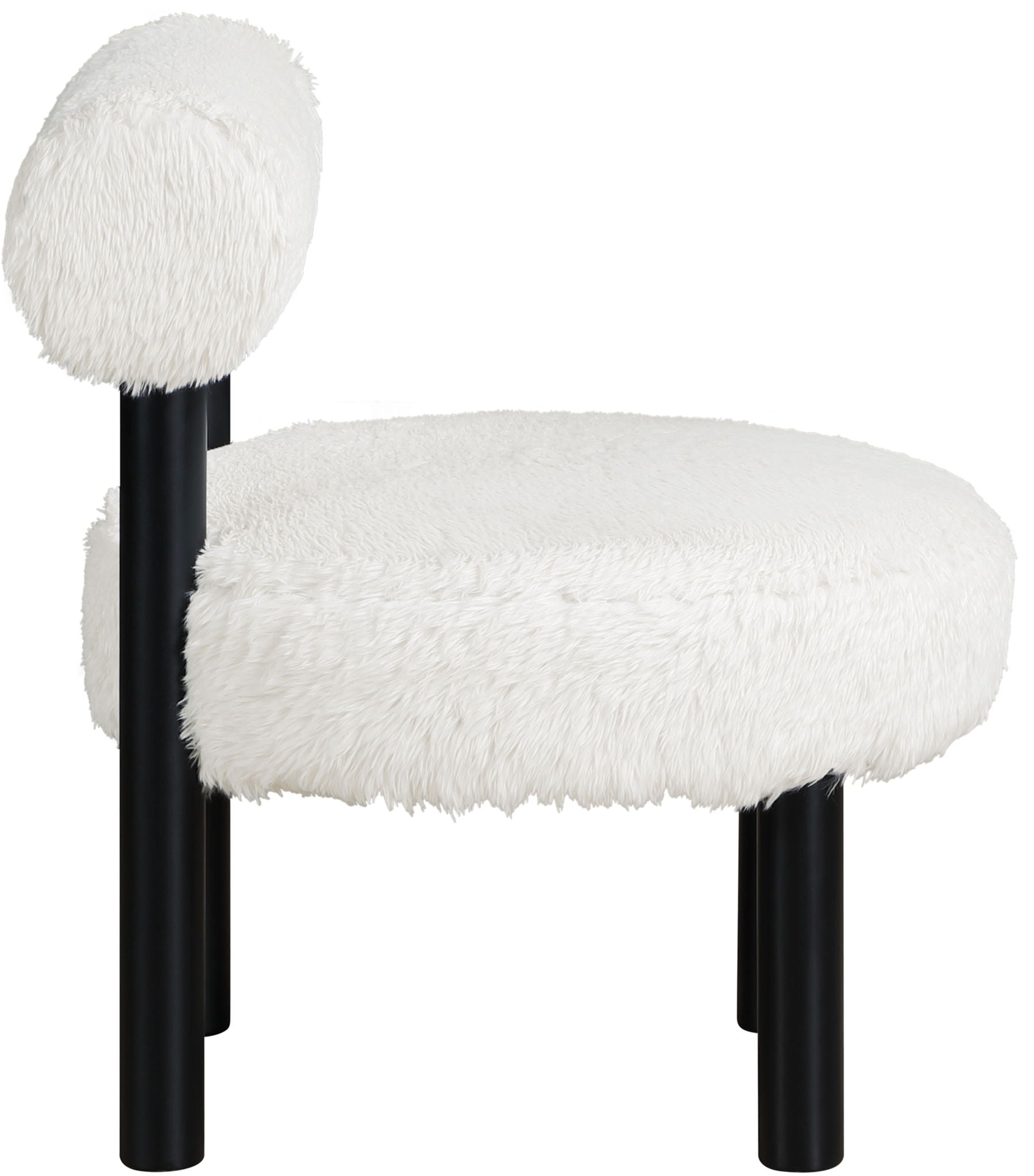 Ambre - Vegan Shearling Fabric Upholstered Accent Chair