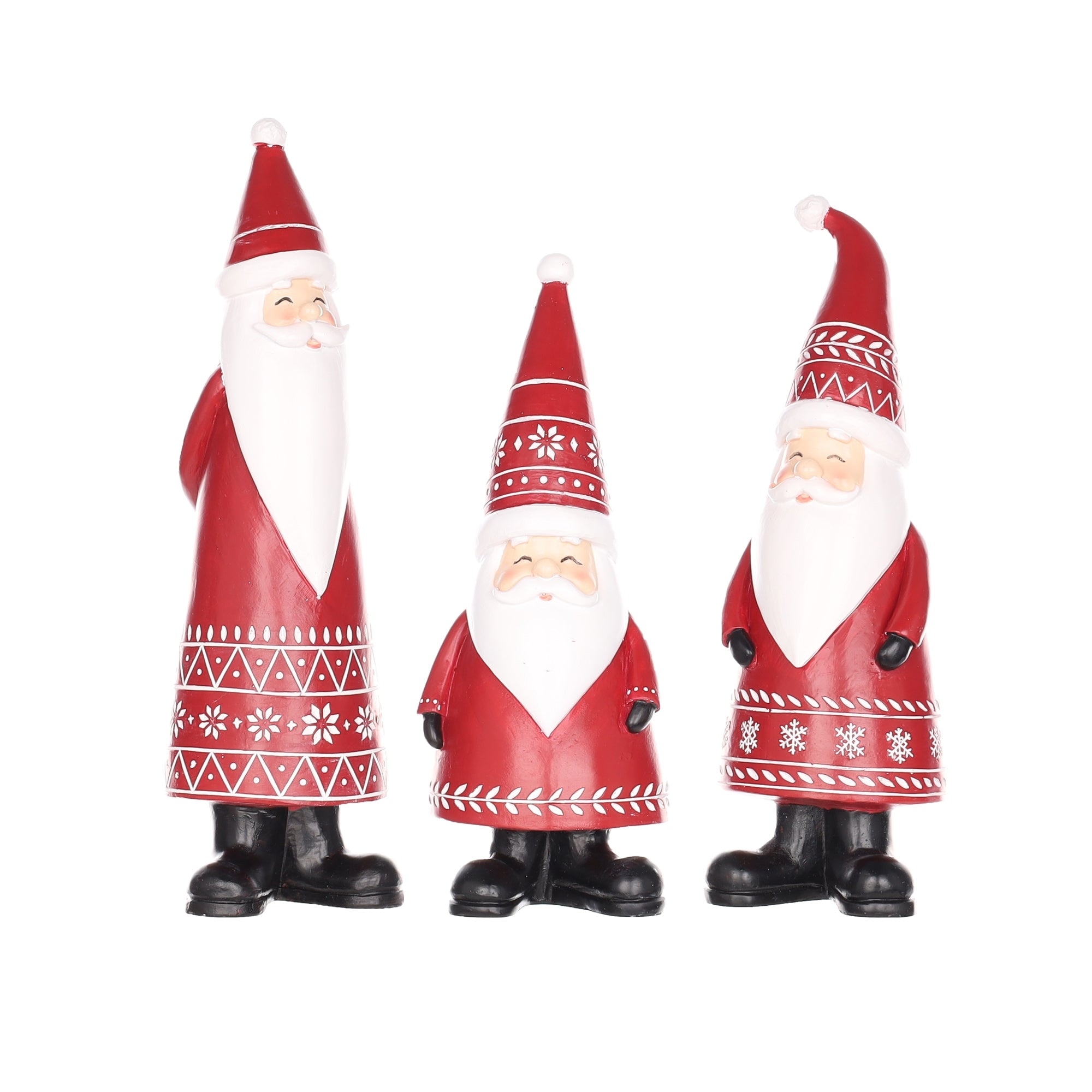 Nordic-Santa-Figurine-(Set-of-3)-Christmas-Decor