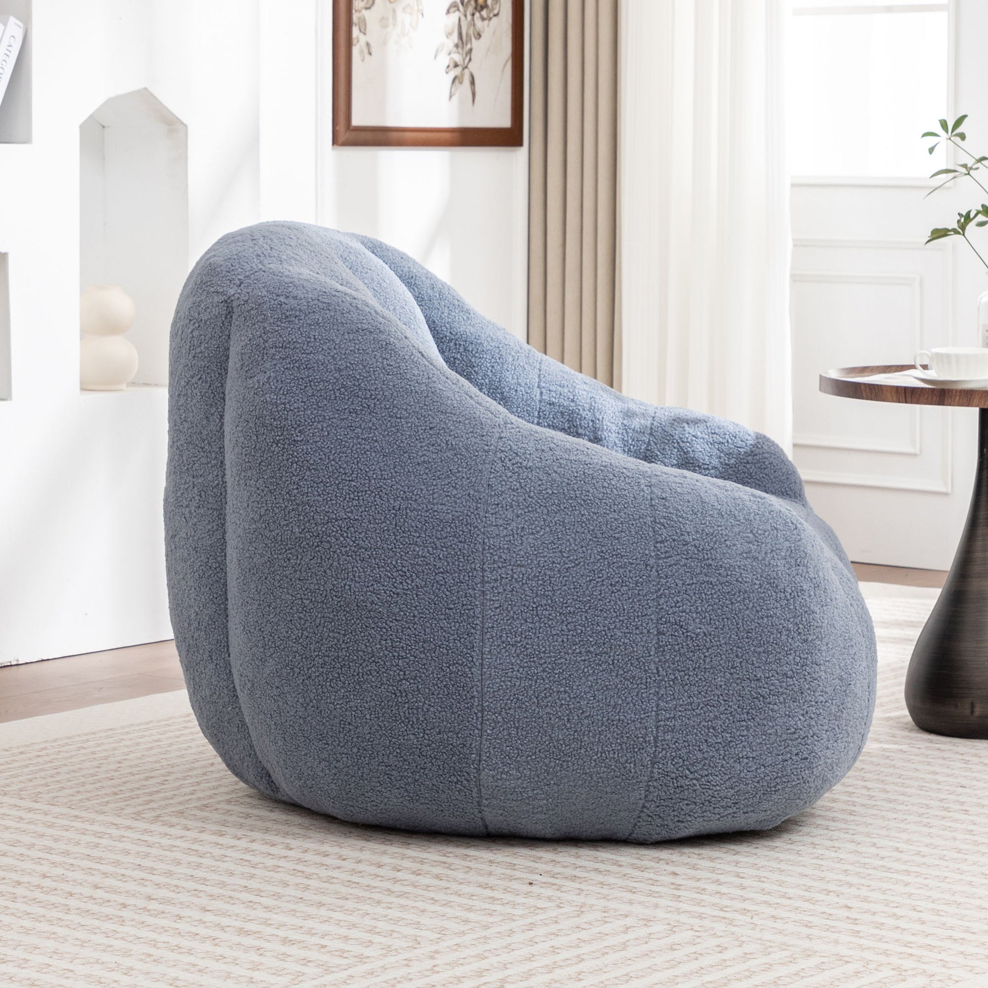 Comfy Bean Bag Chair With Memory Foam Filler, Tufted Soft - Best Buy Furniture