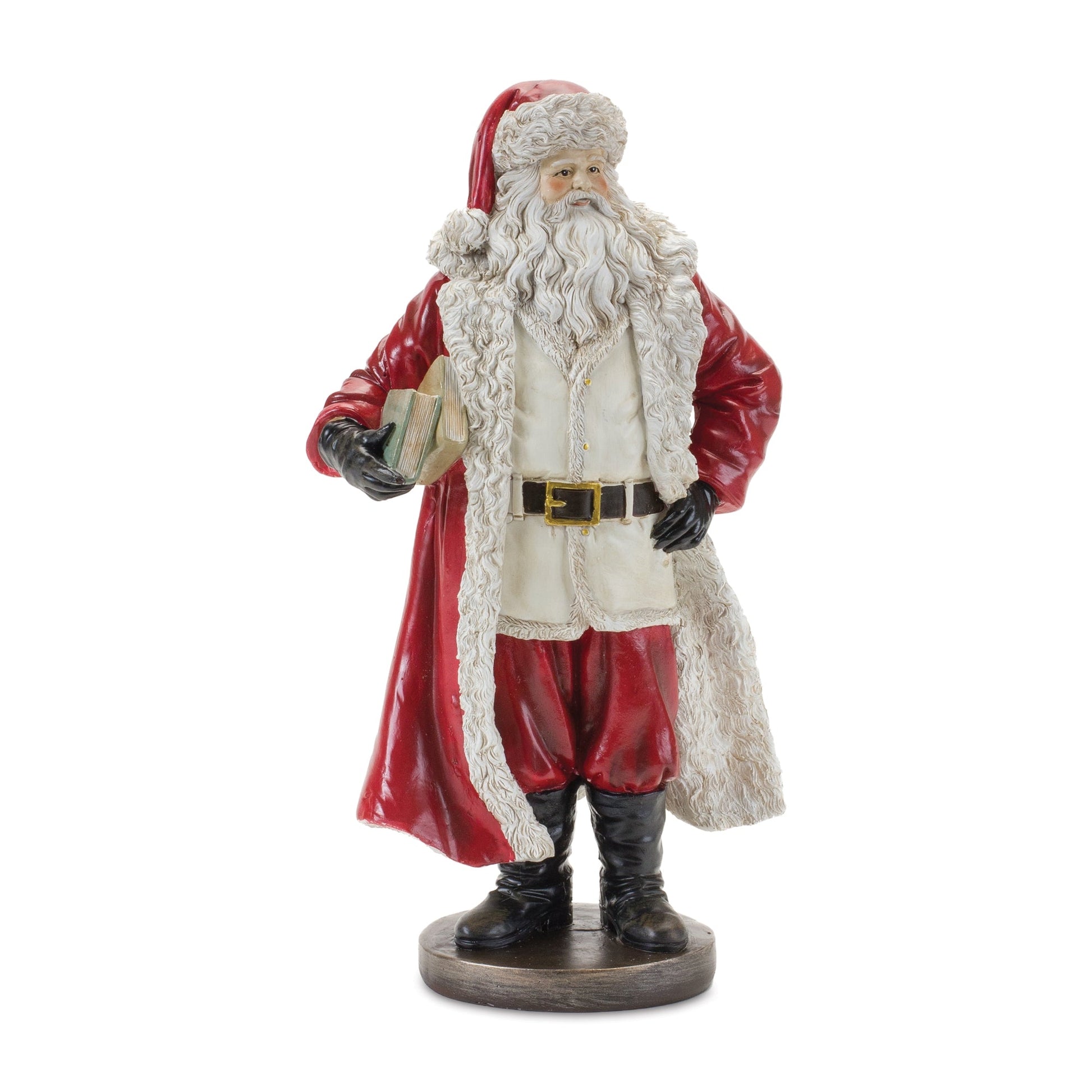 Standing-Santa-Statue-with-Books-(Set-of-2)-Christmas-Decor