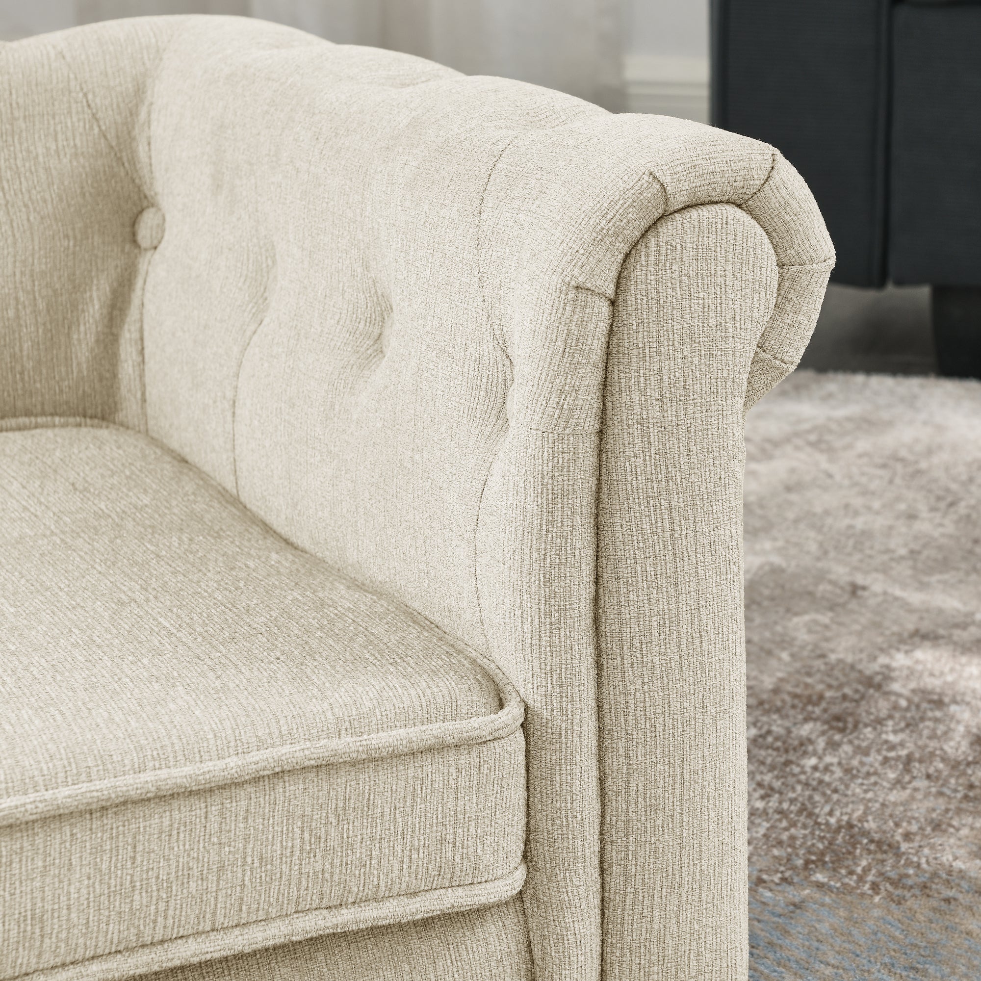 Modern Elegant Rectangle Pet Bed Durable Elevated Dog Sofa Beige