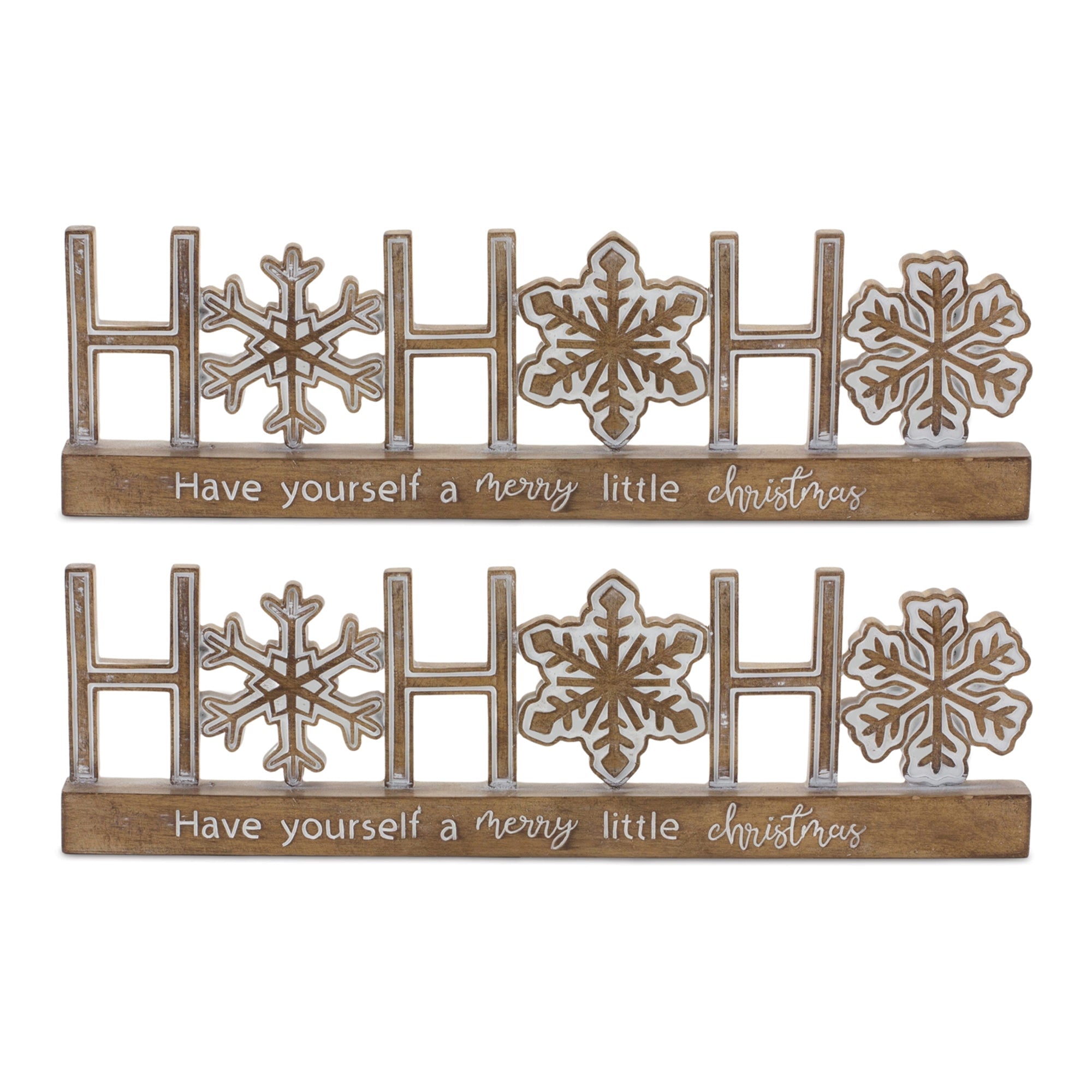 Ho Ho Ho Tabletop Sentiment Sign (Set of 2)