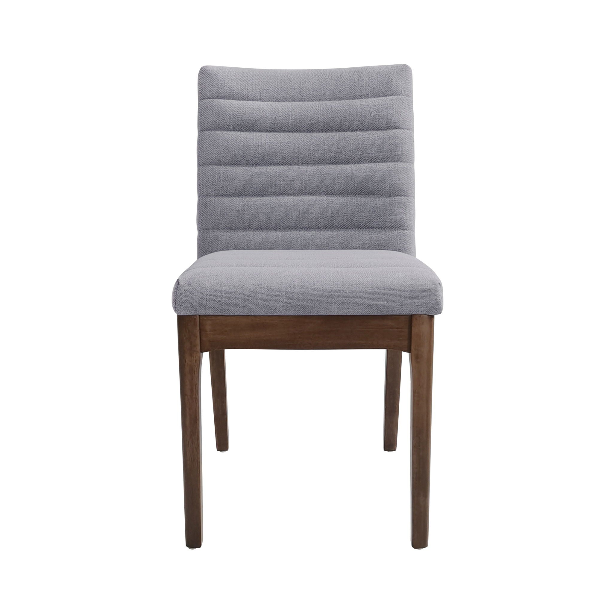 Mid Century Modern Dining Chair (Set of 2) With Channel Stitching - Dark Gray
