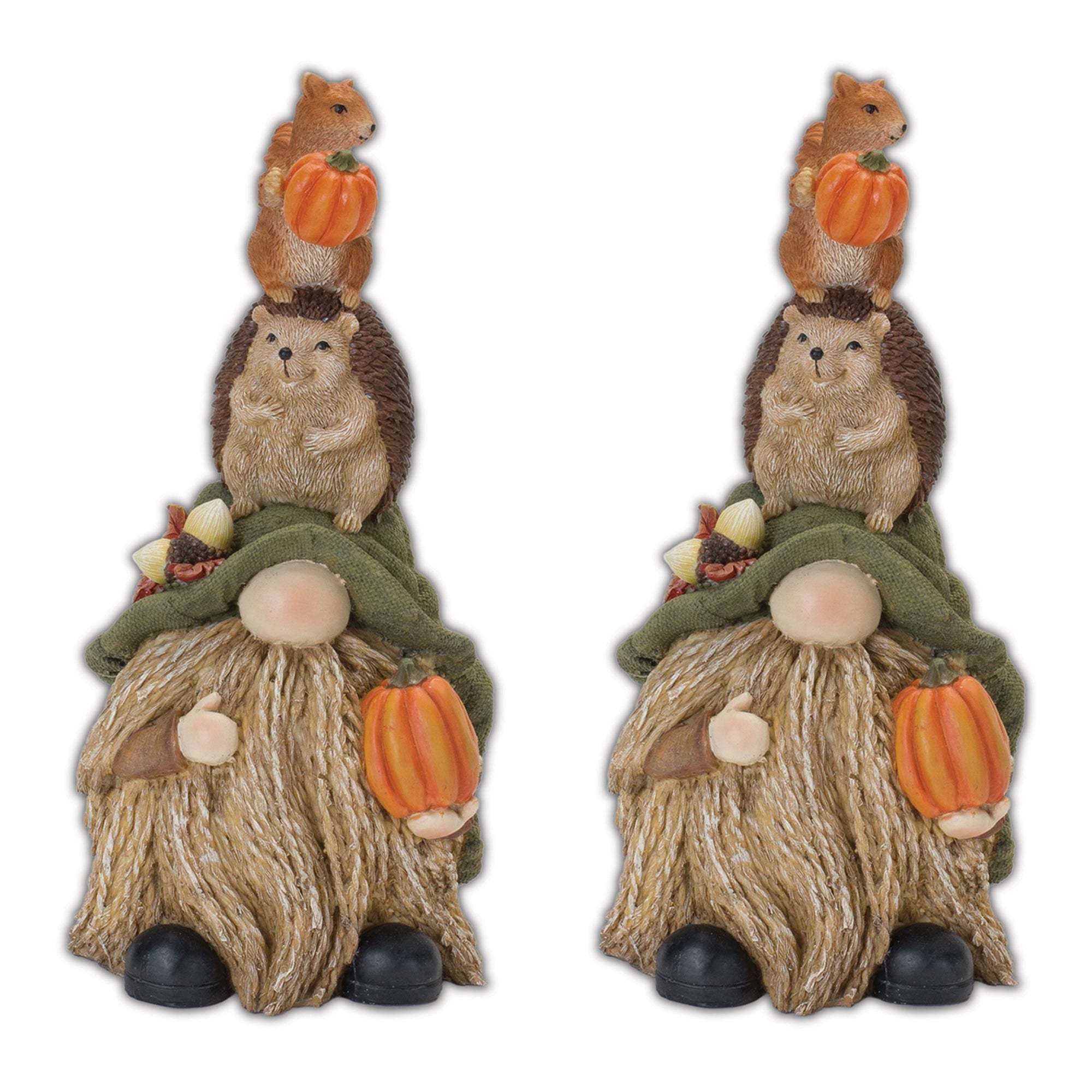 Stacking Gnome with Animals Figurine (Set of 2)