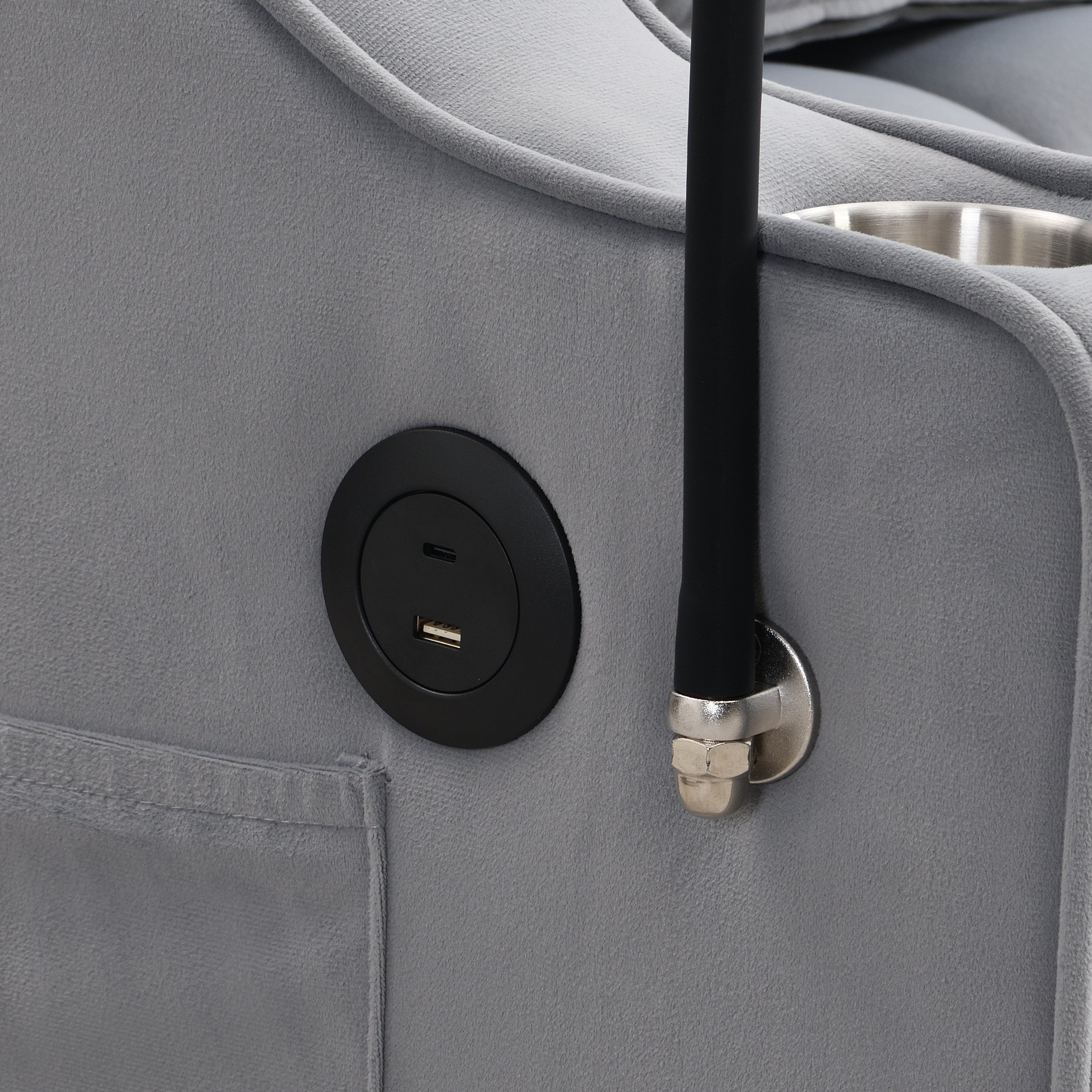 Modern Velvet Loveseat Futon Sofa Couch with Pullout Bed