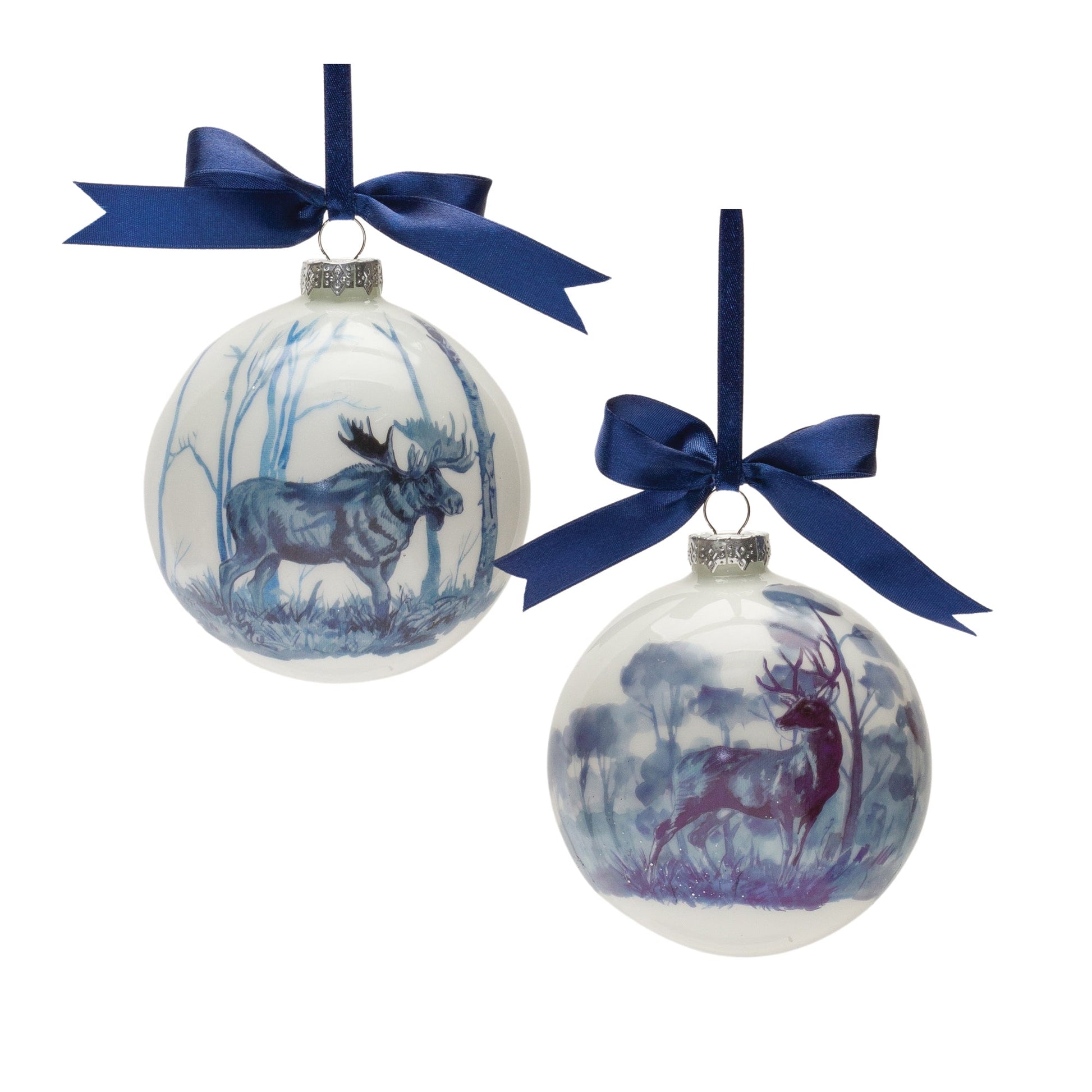 Woodland-Deer-and-Moose-Ball-Ornament-(Set-of-6)-Christmas-Ornaments