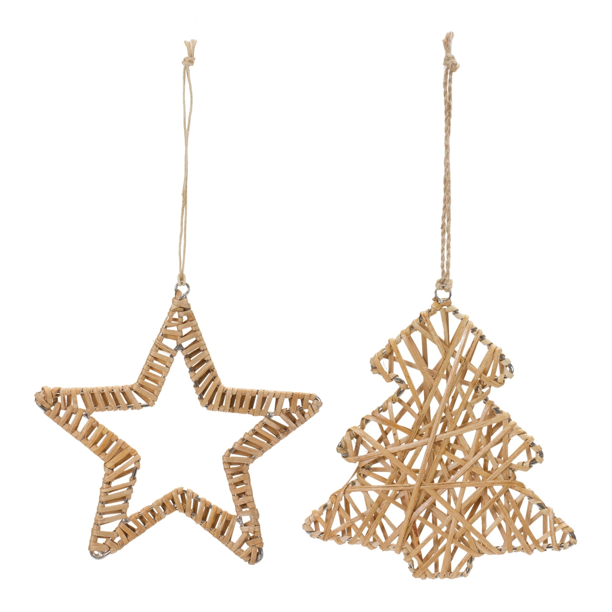 Woven-Rattan-Star-and-Tree-Ornament-(Set-of-12)-Christmas-Ornaments