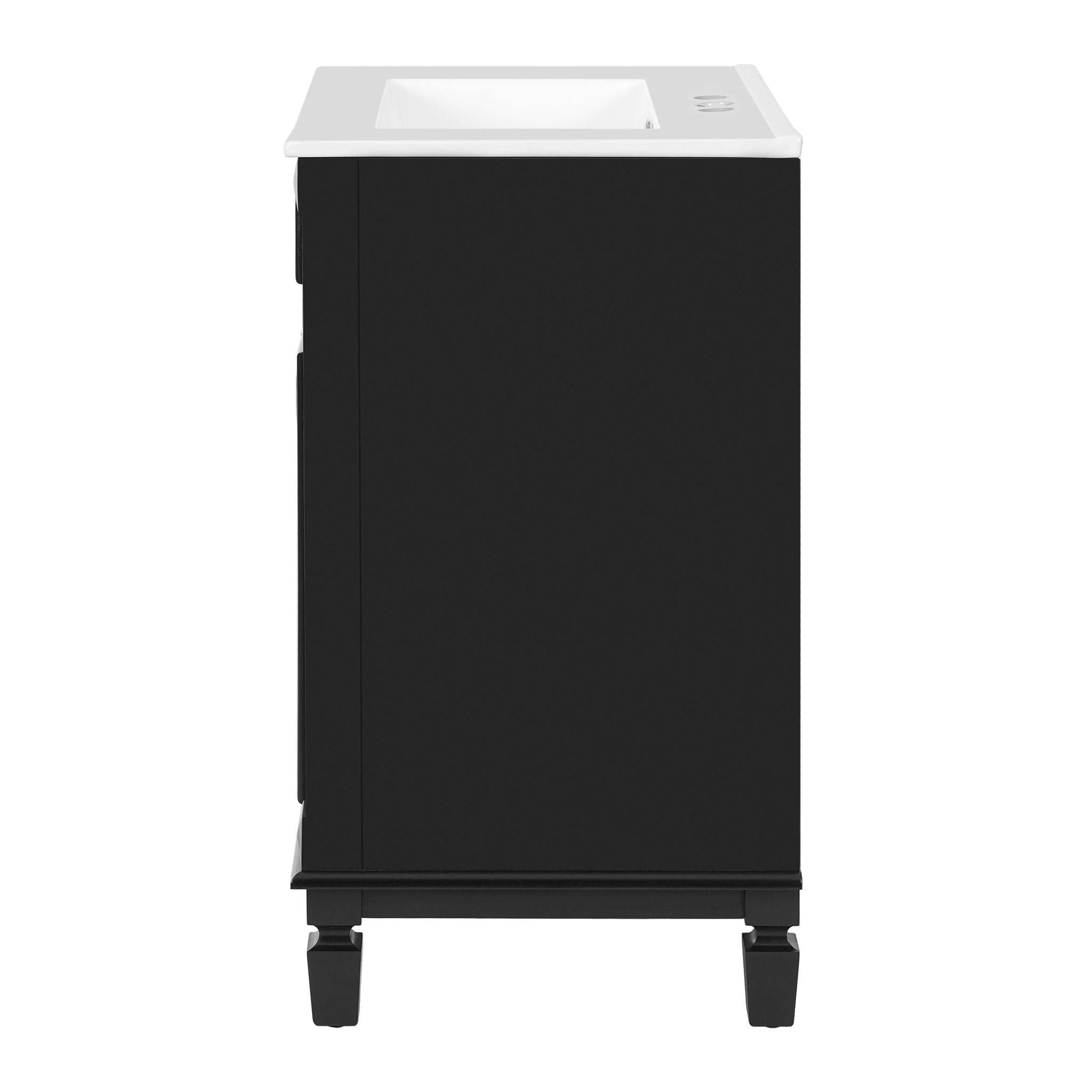 Bathroom Vanity With Sink, Compact Cabinet & 2 Drawers And Adjustable Shelf