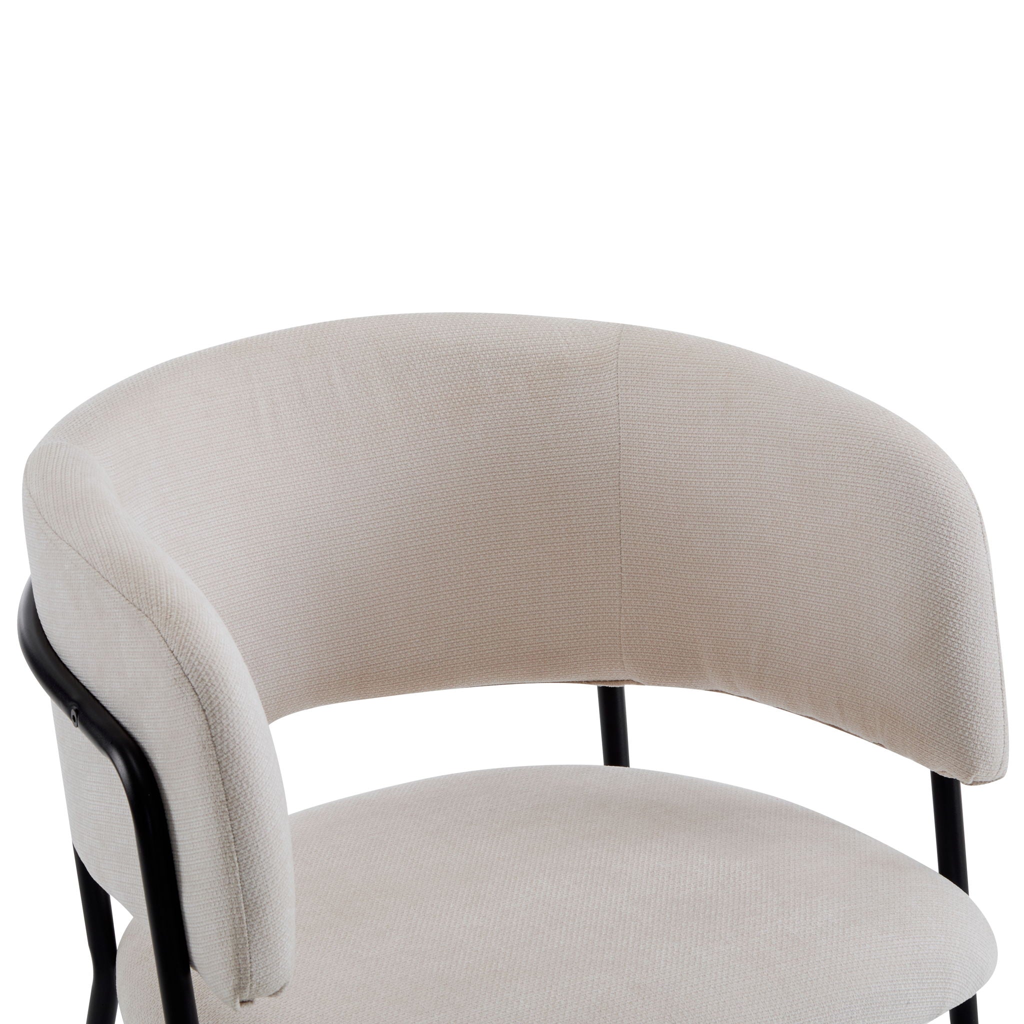 Modern Upholstered Arm Dining Chair Set