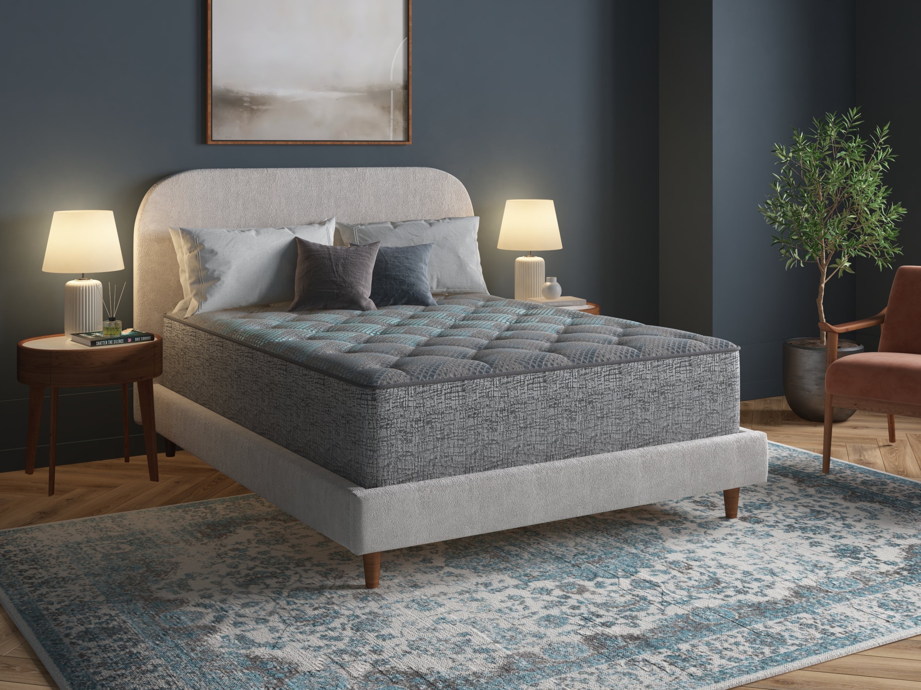 Restonic comfort care 11' hybrid mattress, individual pocketed coil mattress , medium comfort