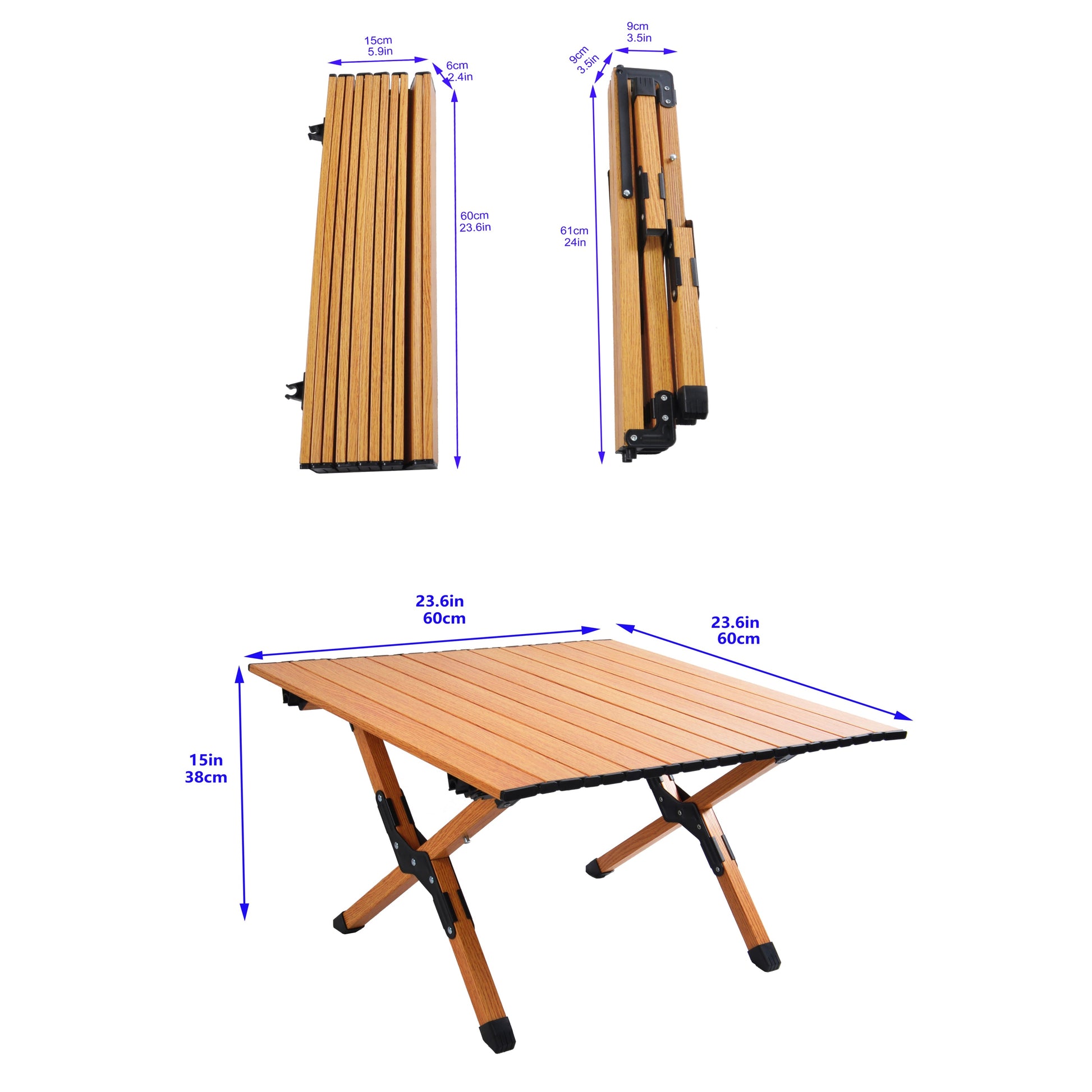 Portable picnic table, rollable aluminum alloy table top with folding solid X-shaped frame ZB1001MW - Best Buy Furniture