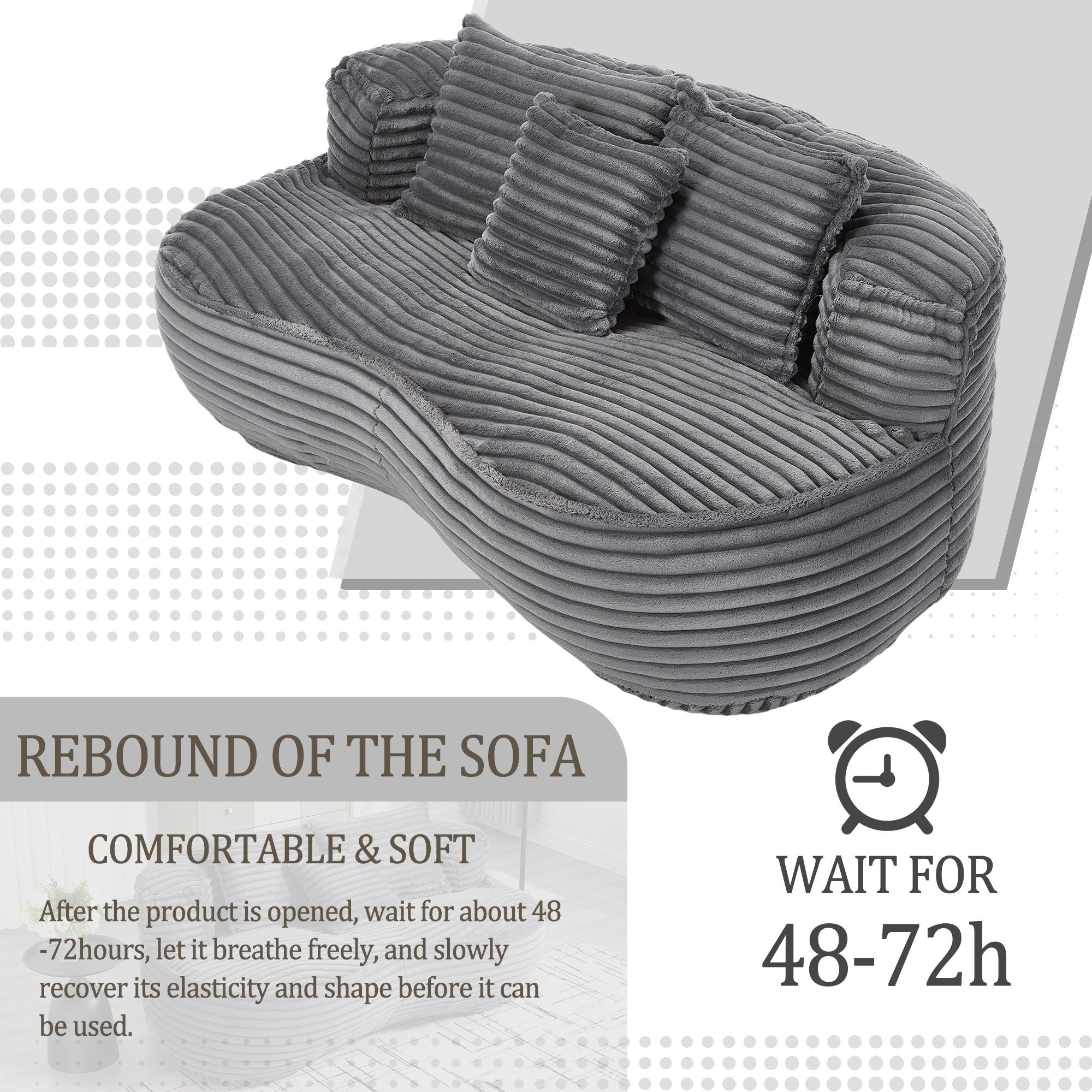 Bean Bag, Lazy Sofa Comfort Lounger High Back Chair