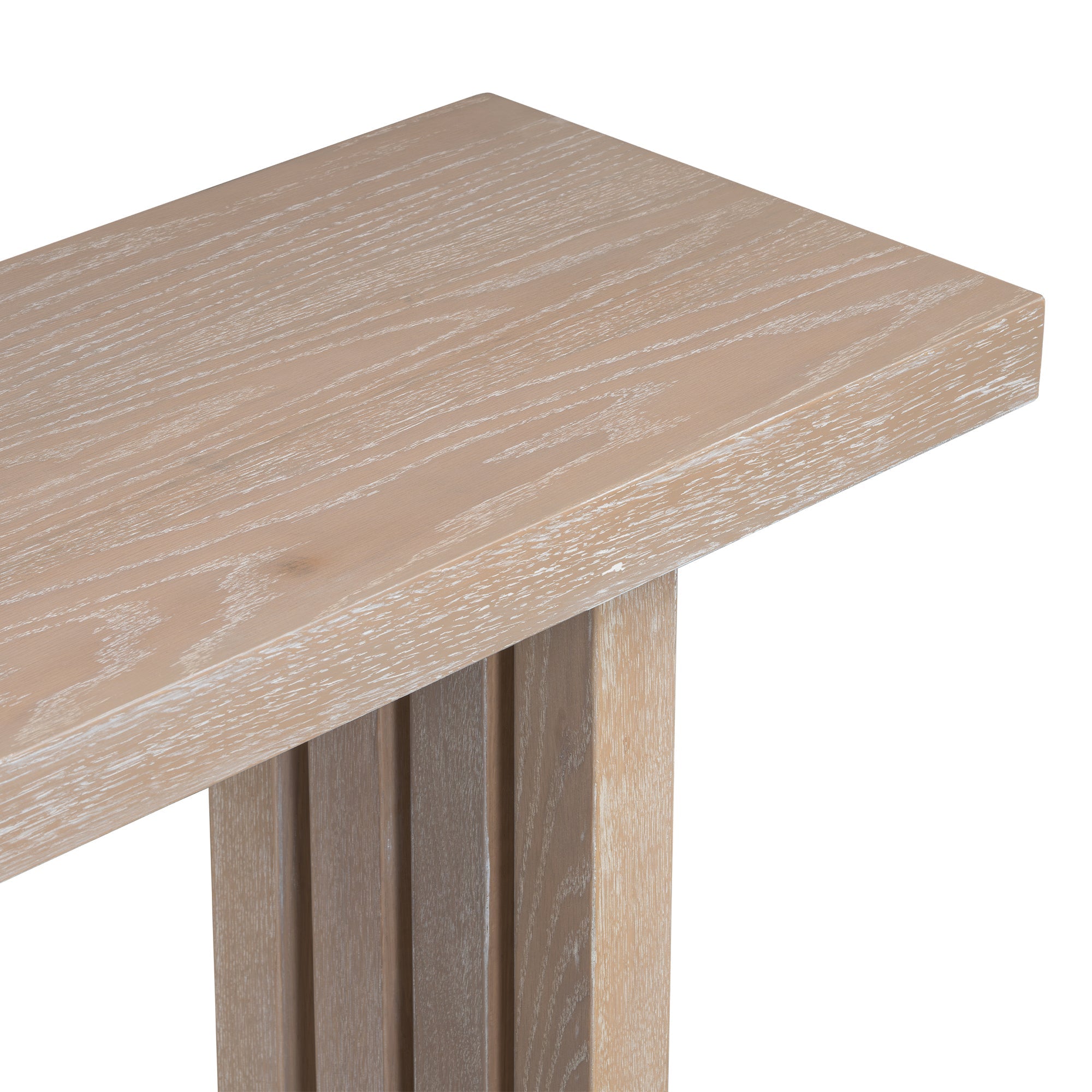 U_STYLE Uniquely Designed Oak Veneer Console Table