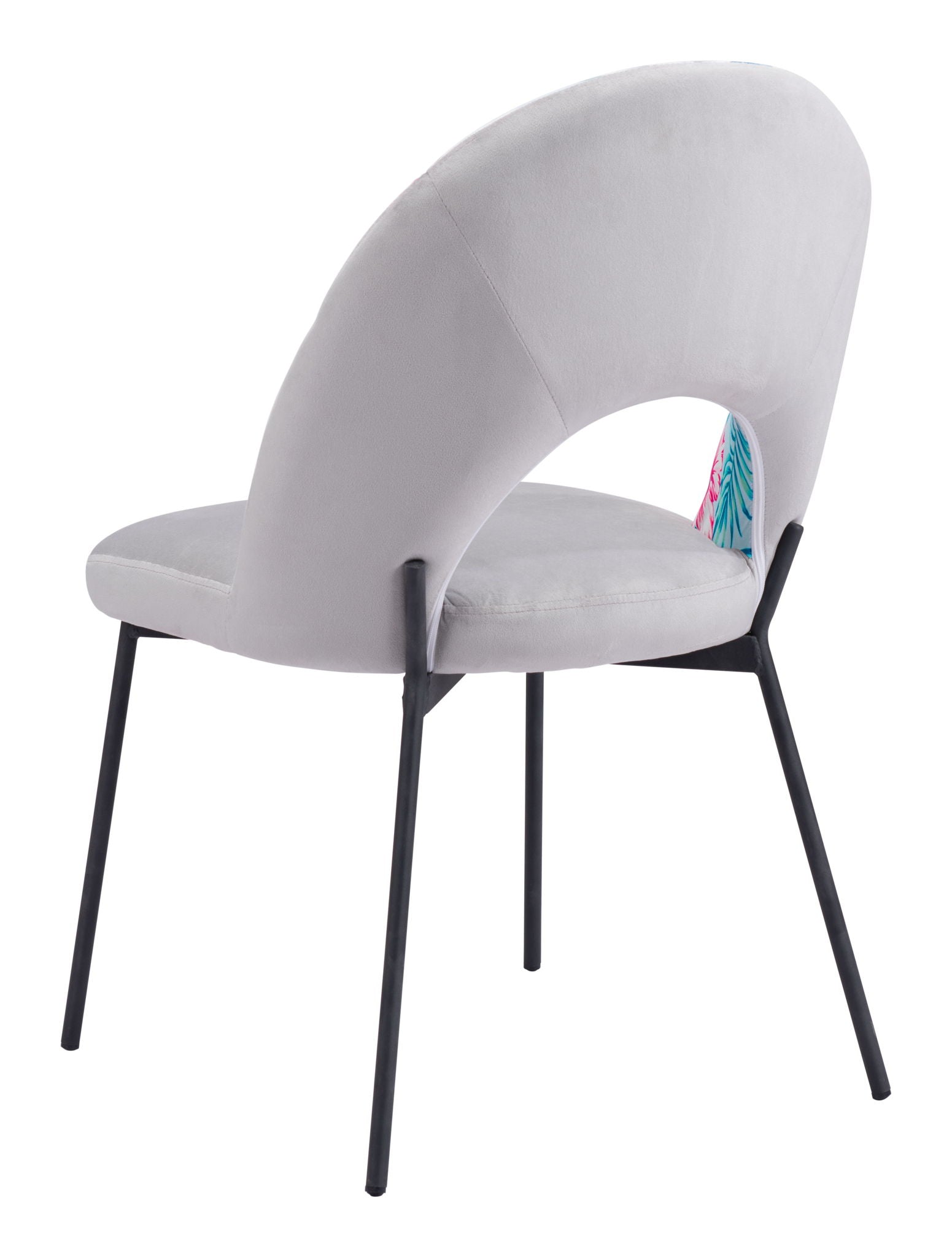 Torrey - Dining Chair (Set of 2) - Multicolor Print & Gray