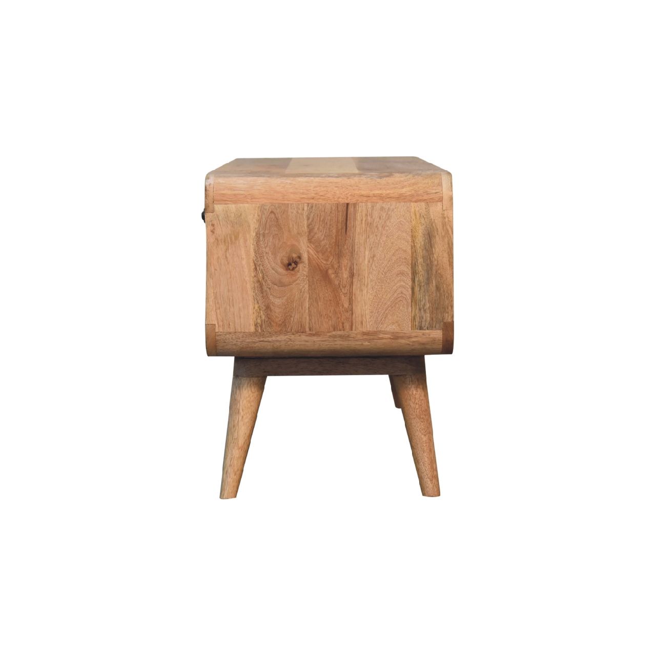 Reverse Curve Media Unit - Oak - Best Buy Furniture