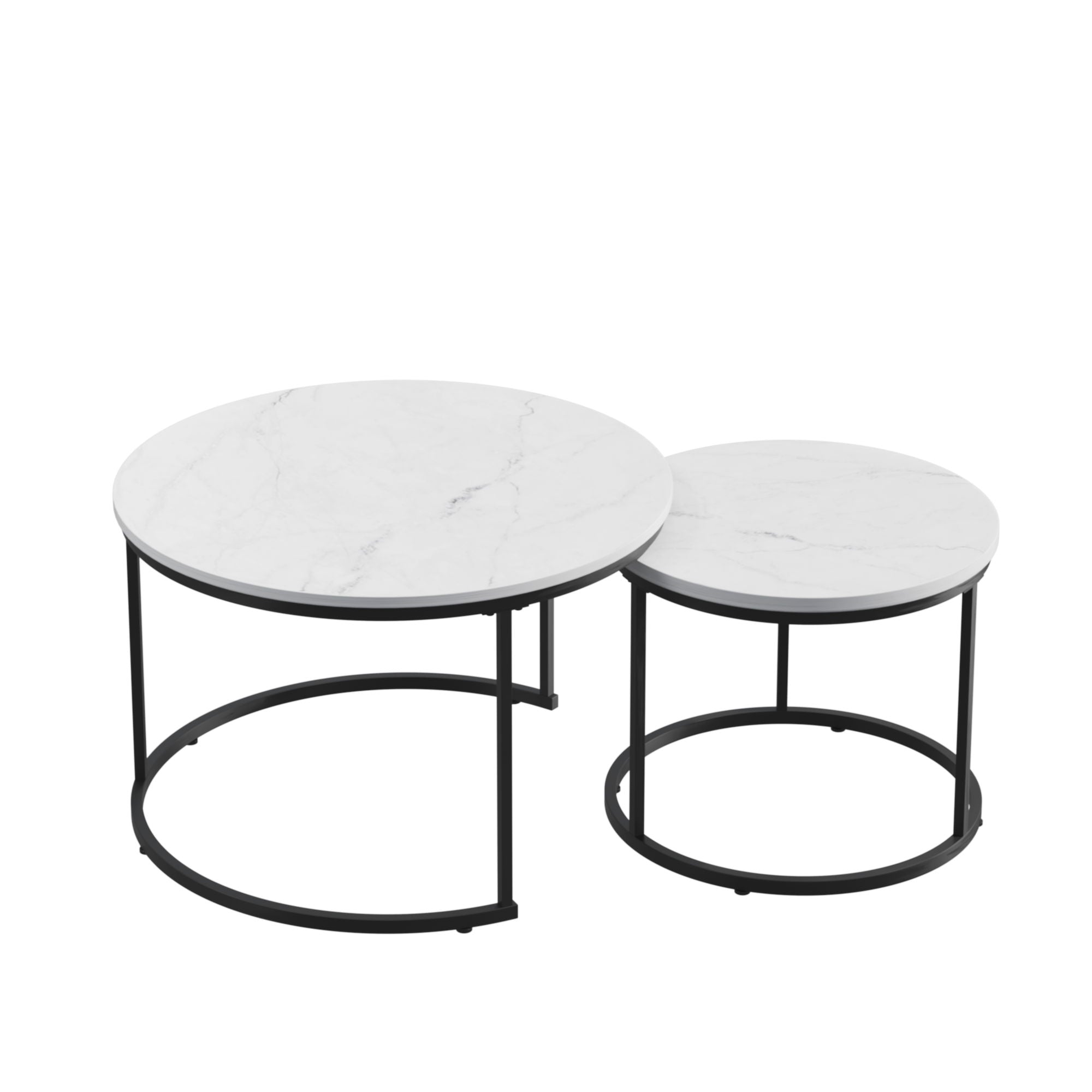 Round Nesting Coffee Table (Set of 2)