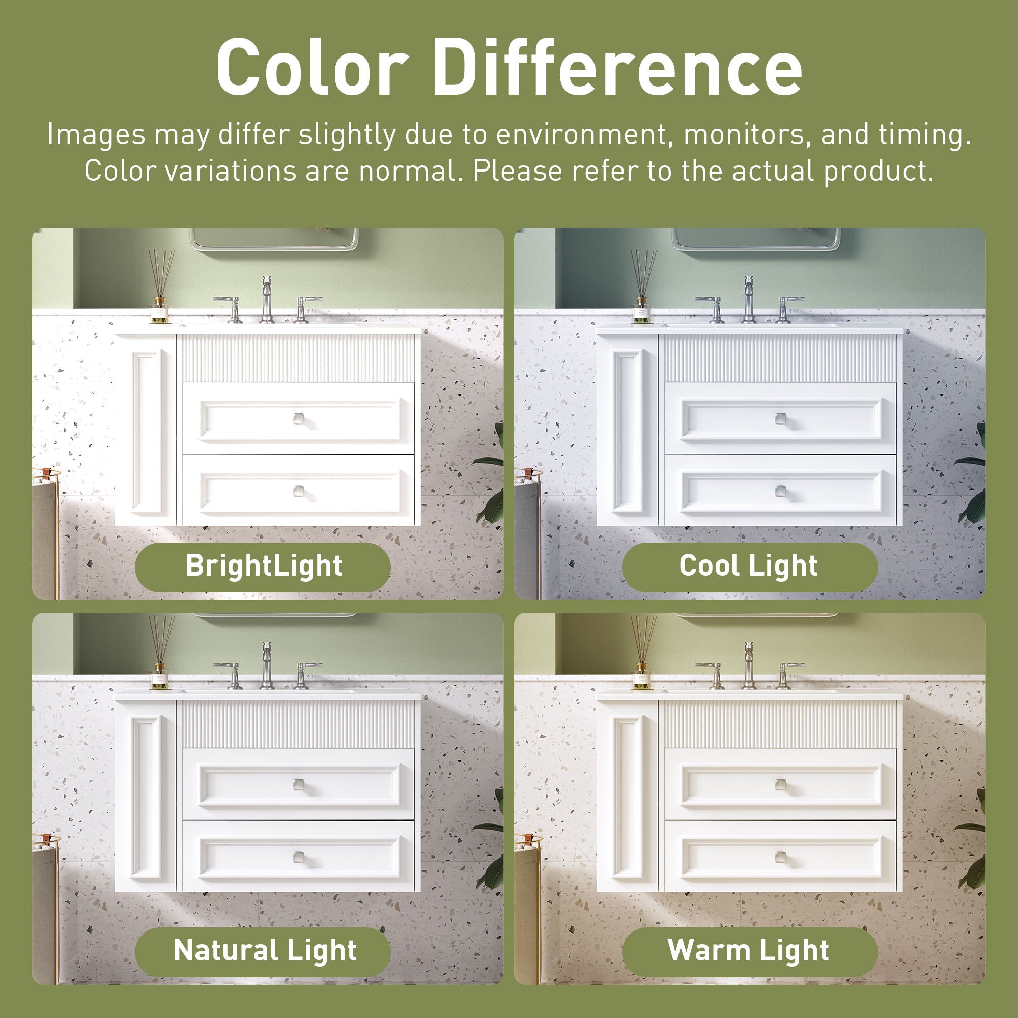 Wall Mounted Bathroom Vanity With 2 Drawers, Sink, Floating Storage Unit