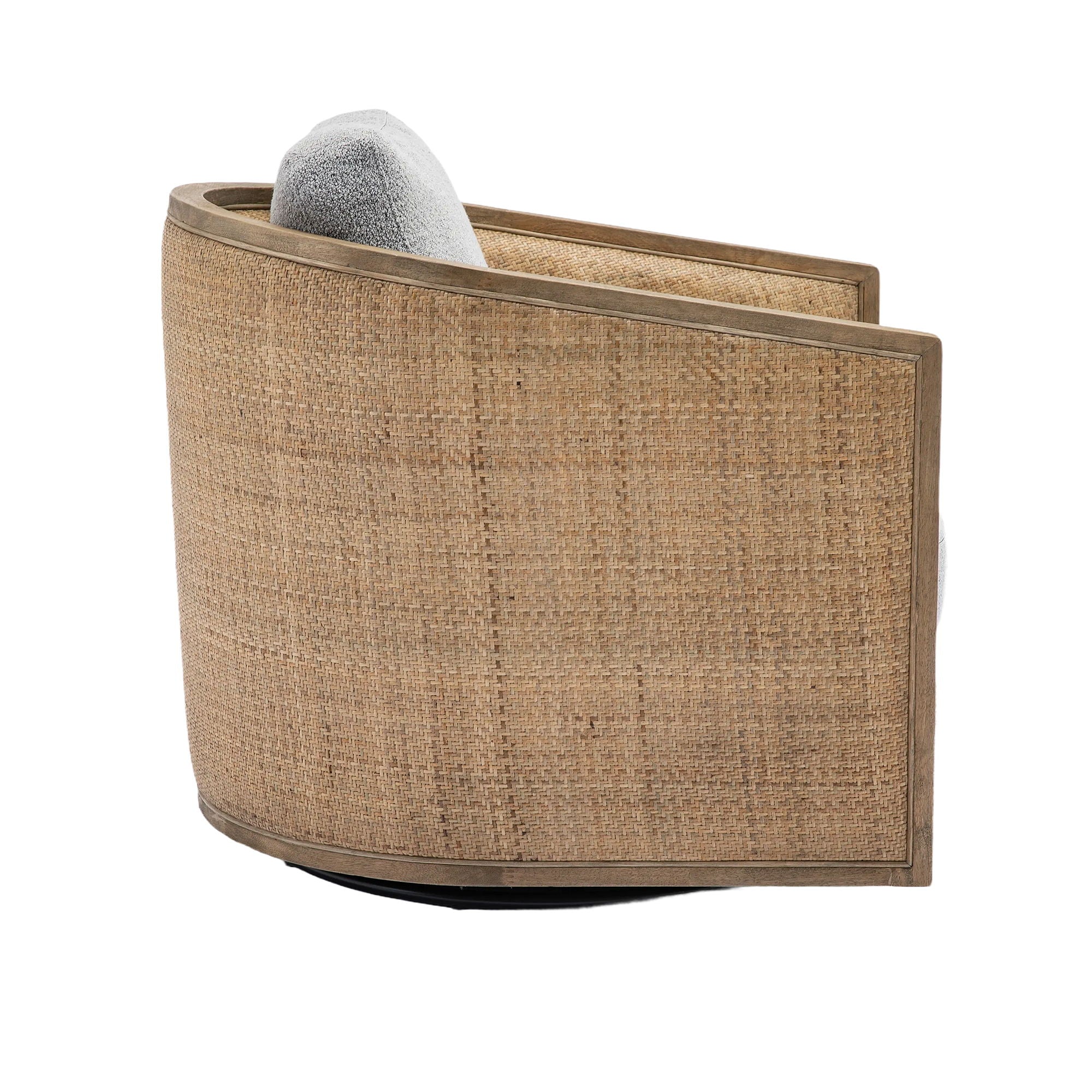 Barrel, Comfy Round Accent Sofa Chair With 360 Degree Swivel, Leisure Arm