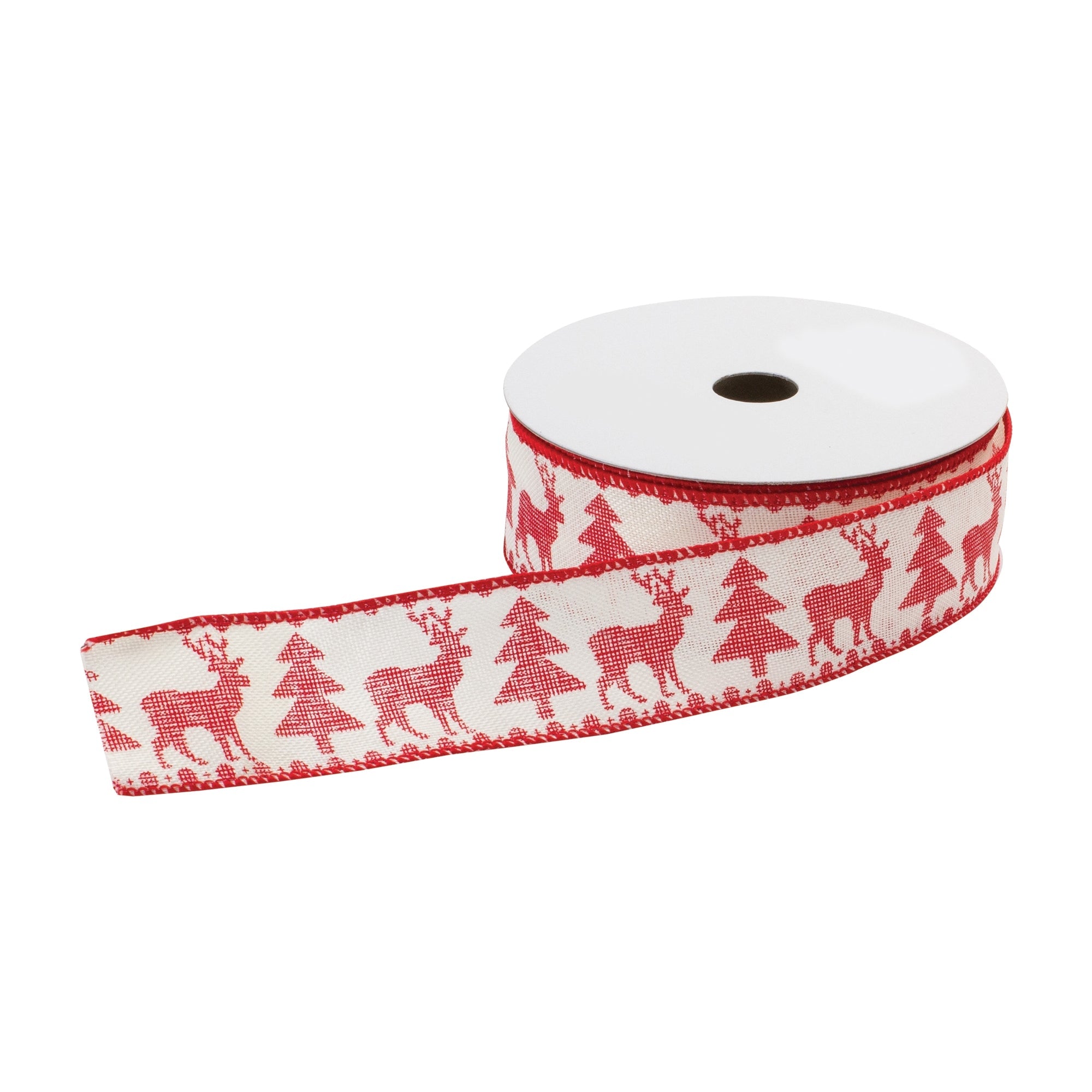 Tree and Deer Holiday Ribbon (Set of 2)