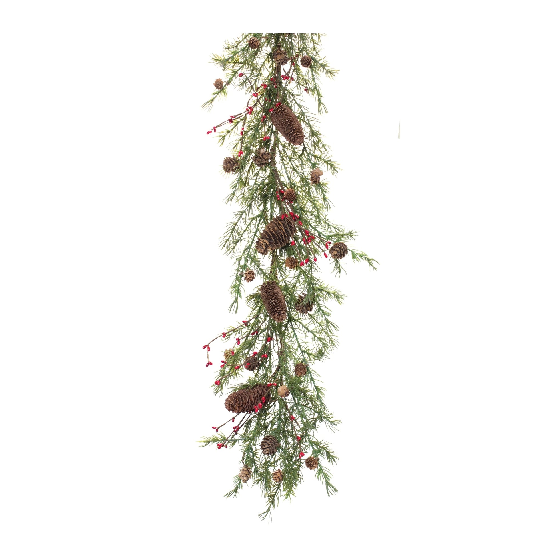 Pine-Cone-Berry-Twig-Garland-(Set-of-2)-Christmas-Decor