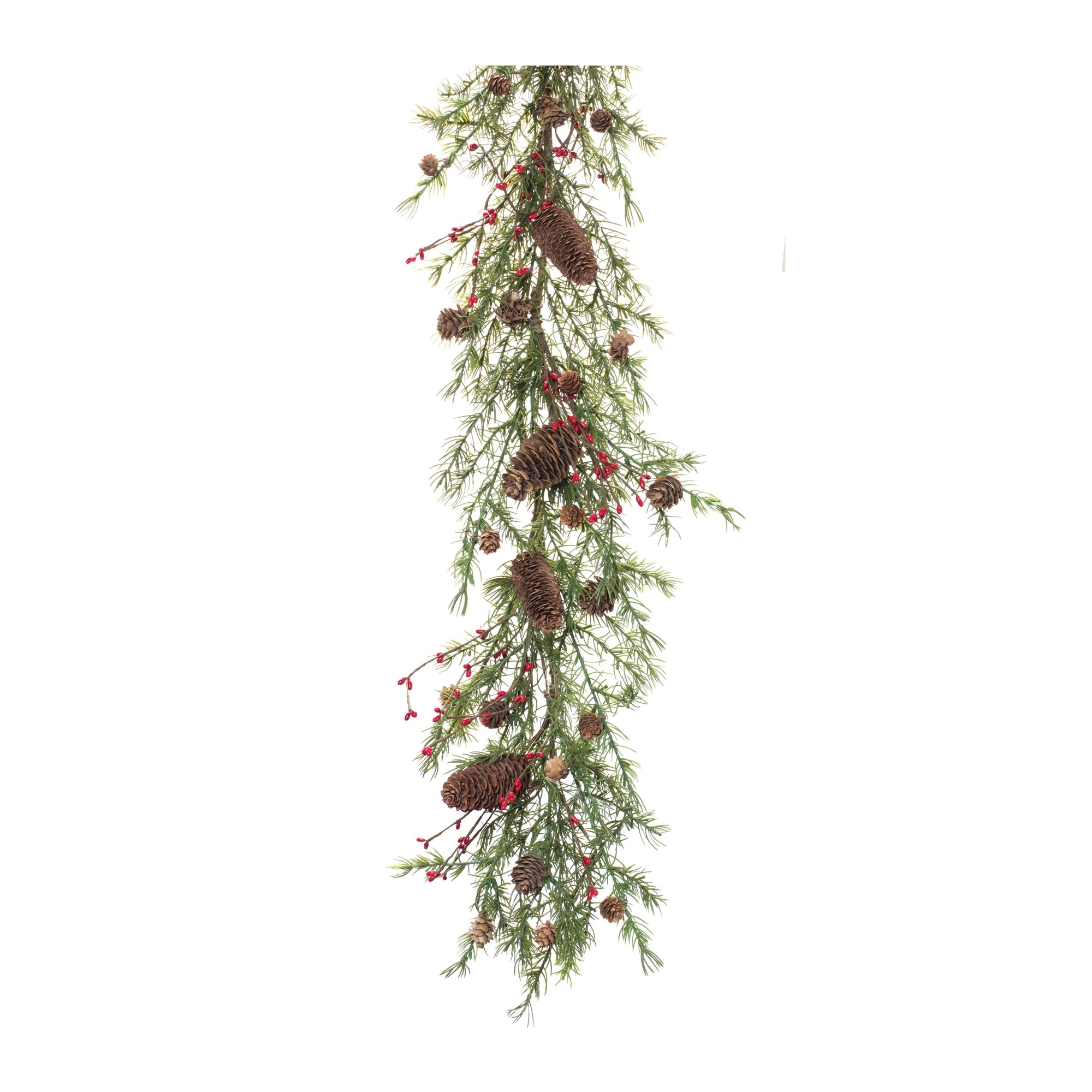 Pine-Cone-Berry-Twig-Garland-(Set-of-2)-Christmas-Decor