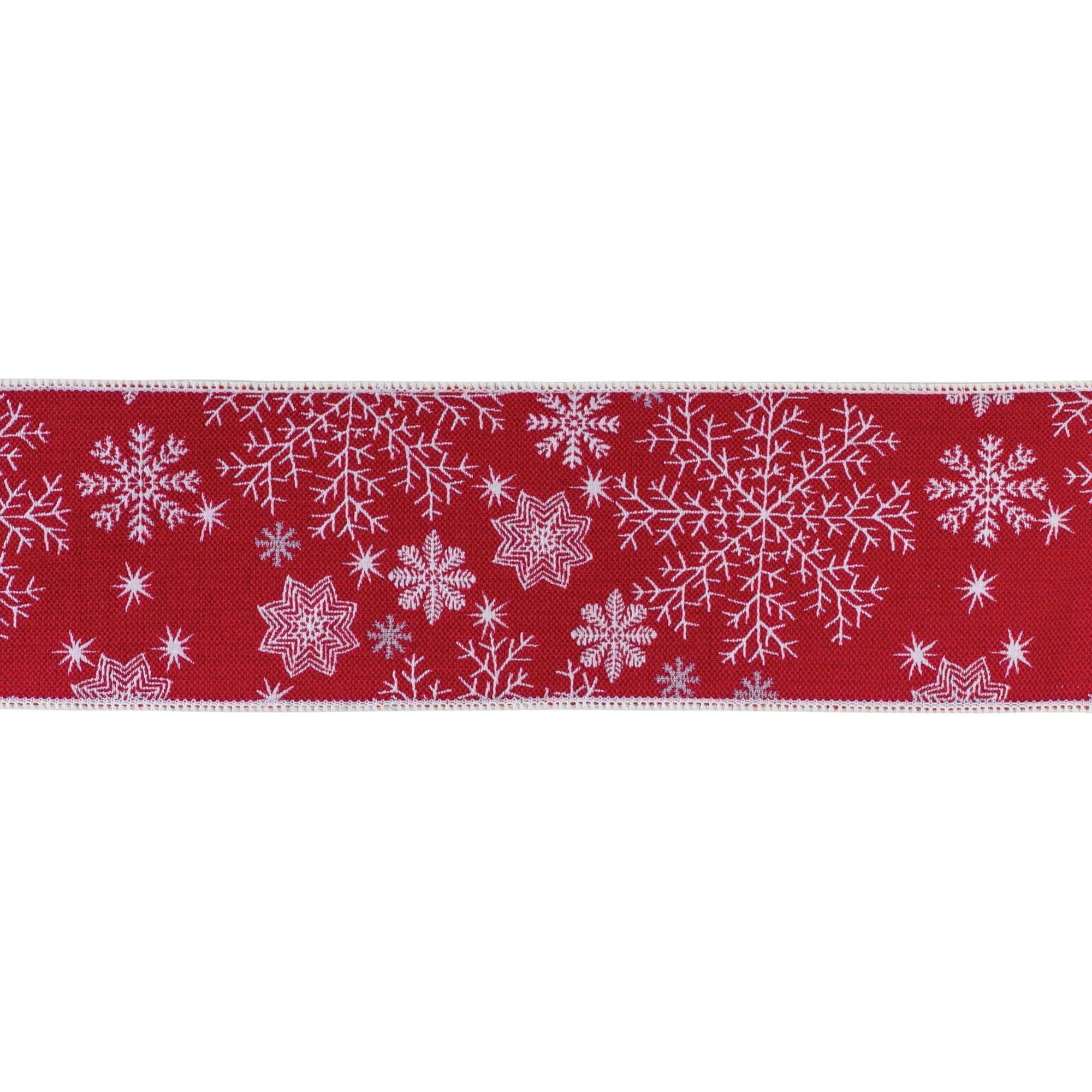 Festive Snowflake Ribbon 4" x 5 yds.