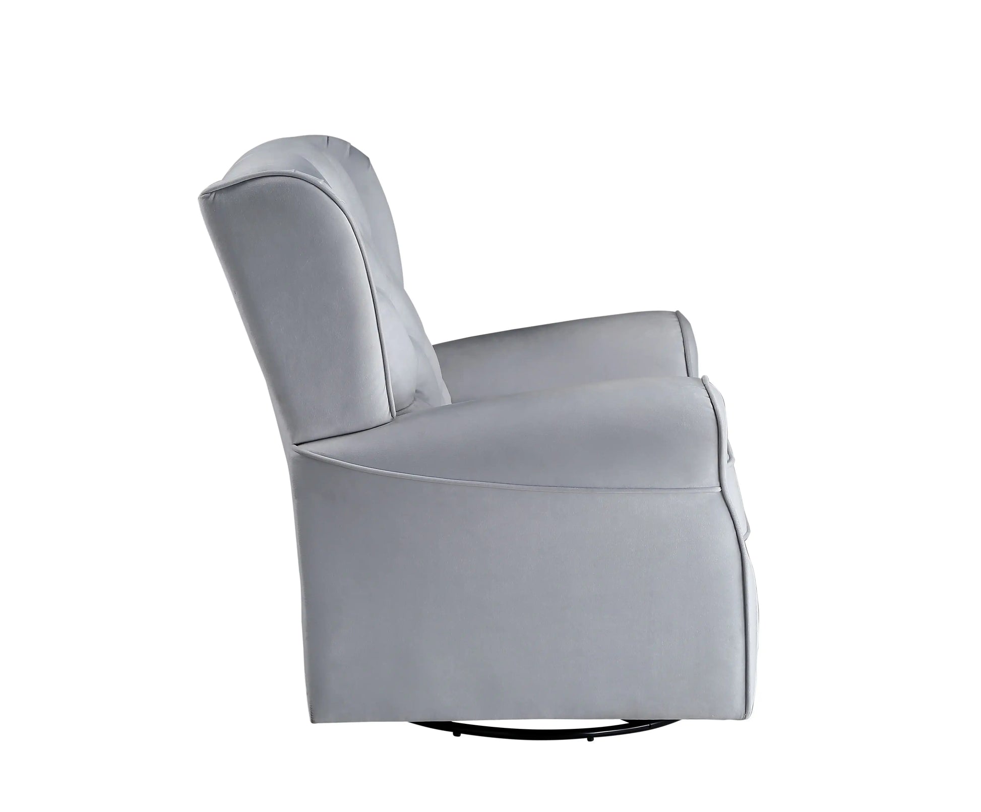 Zeger - Glider Chair With Swivel - Gray - Best Buy Furniture