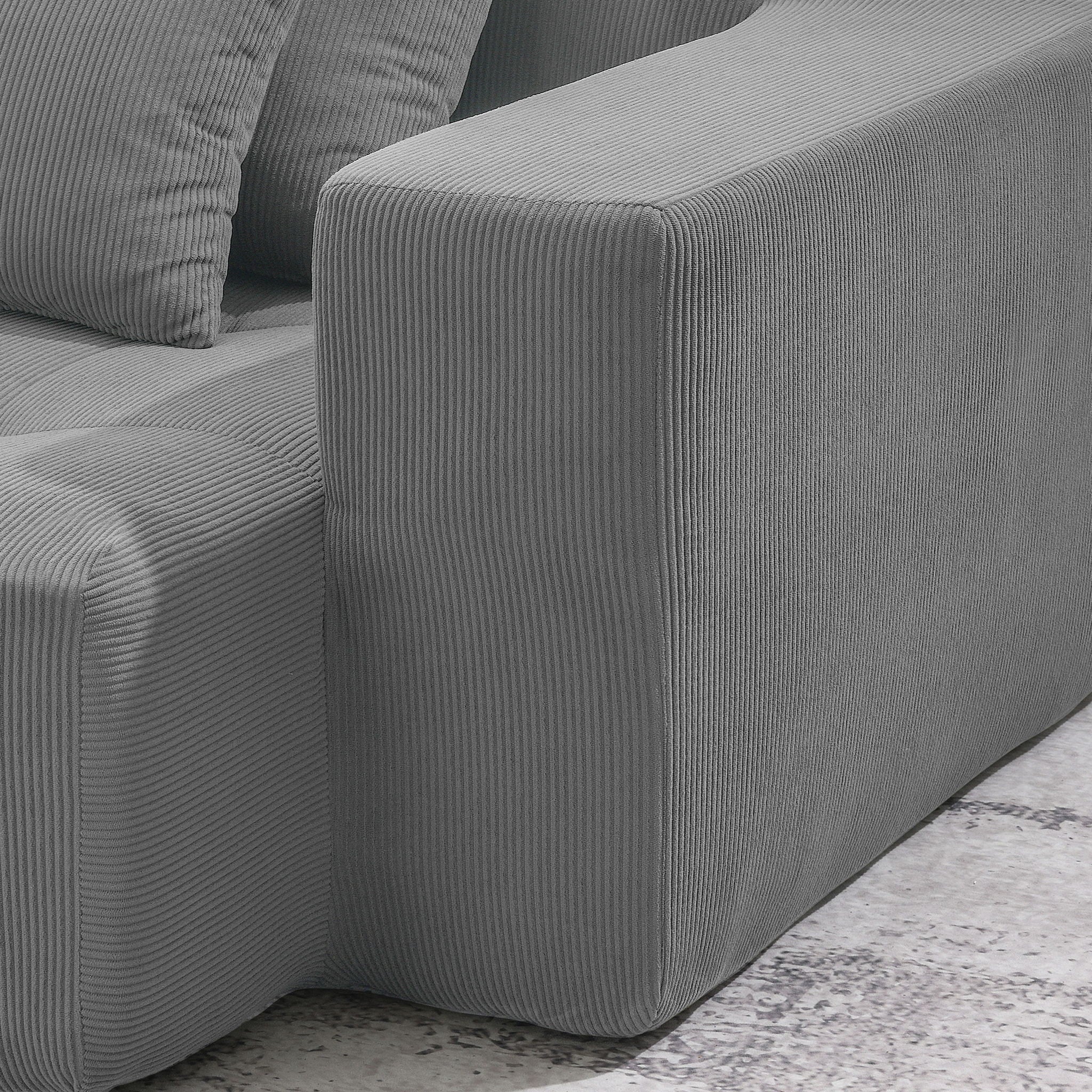 Free Combination L Shaped Modular Sectional, Minimalist Floor Couch Set, Convertible Foam Filled Cloud Compressed Couch For Living Room