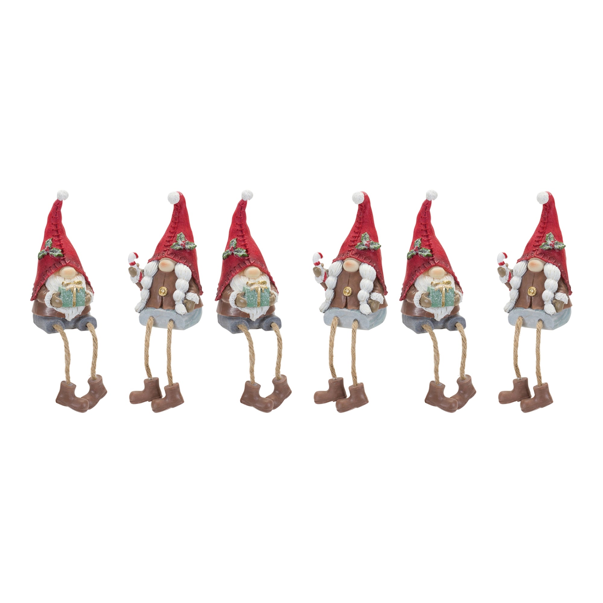Winter Gnome Shelf Sitter (Set of 6)