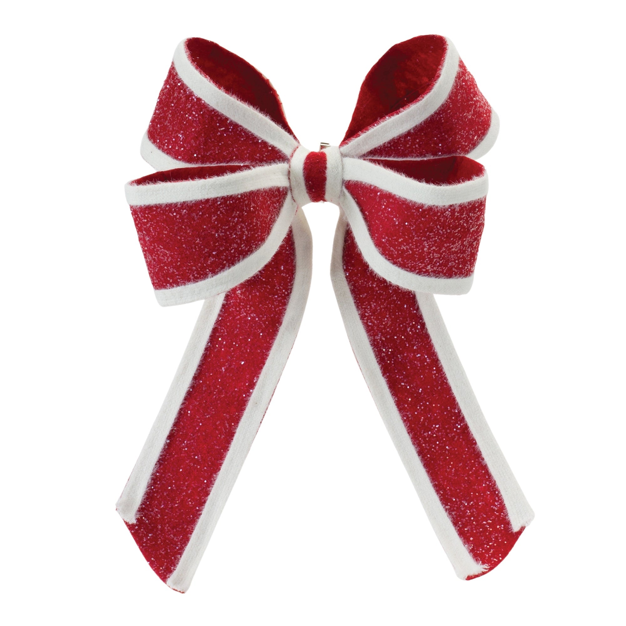 Glittered-Holiday-Bow-(Set-of-2)-Christmas-Decor