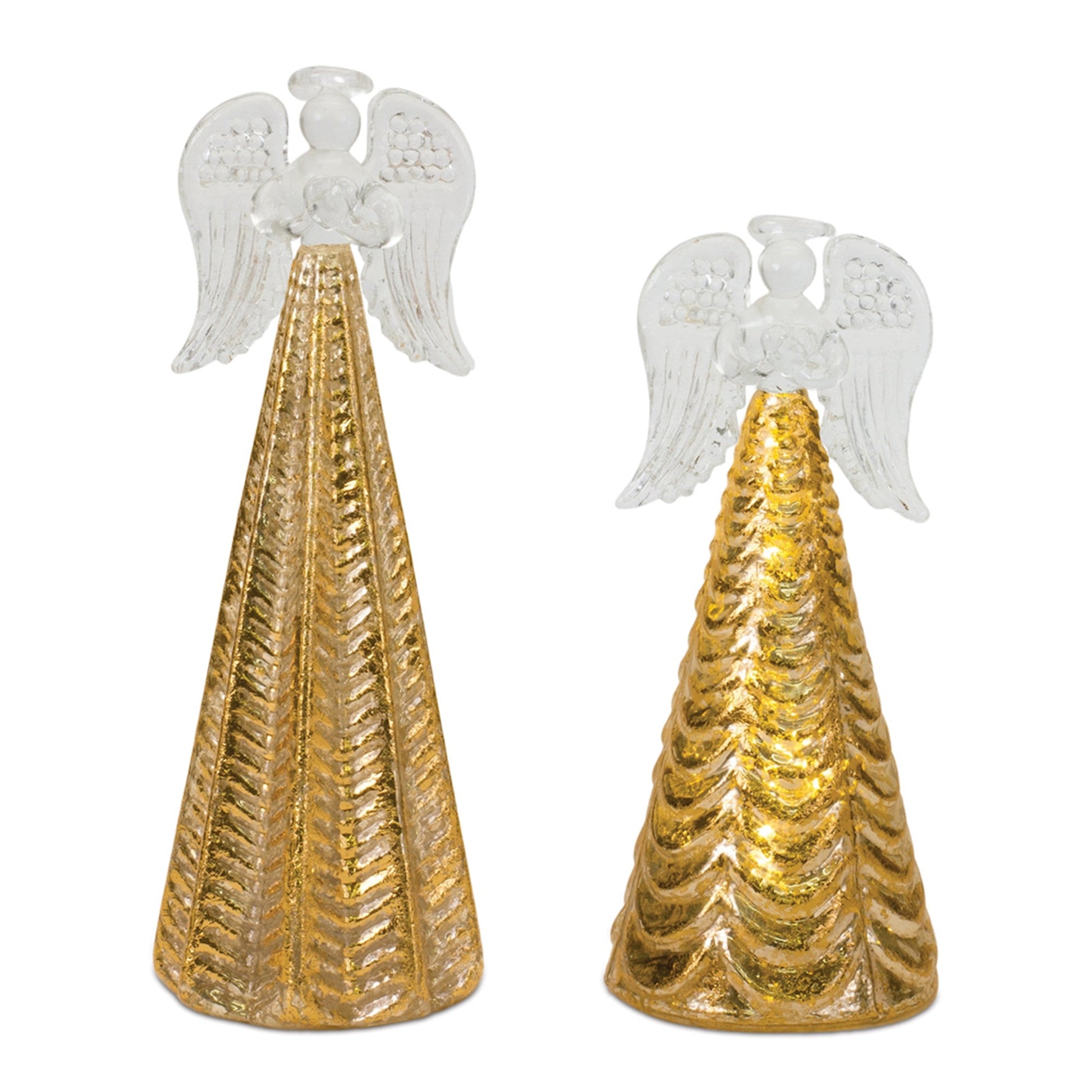 LED-Textured-Glass-Angel-Decor-(Set-of-2)-Christmas-Decor