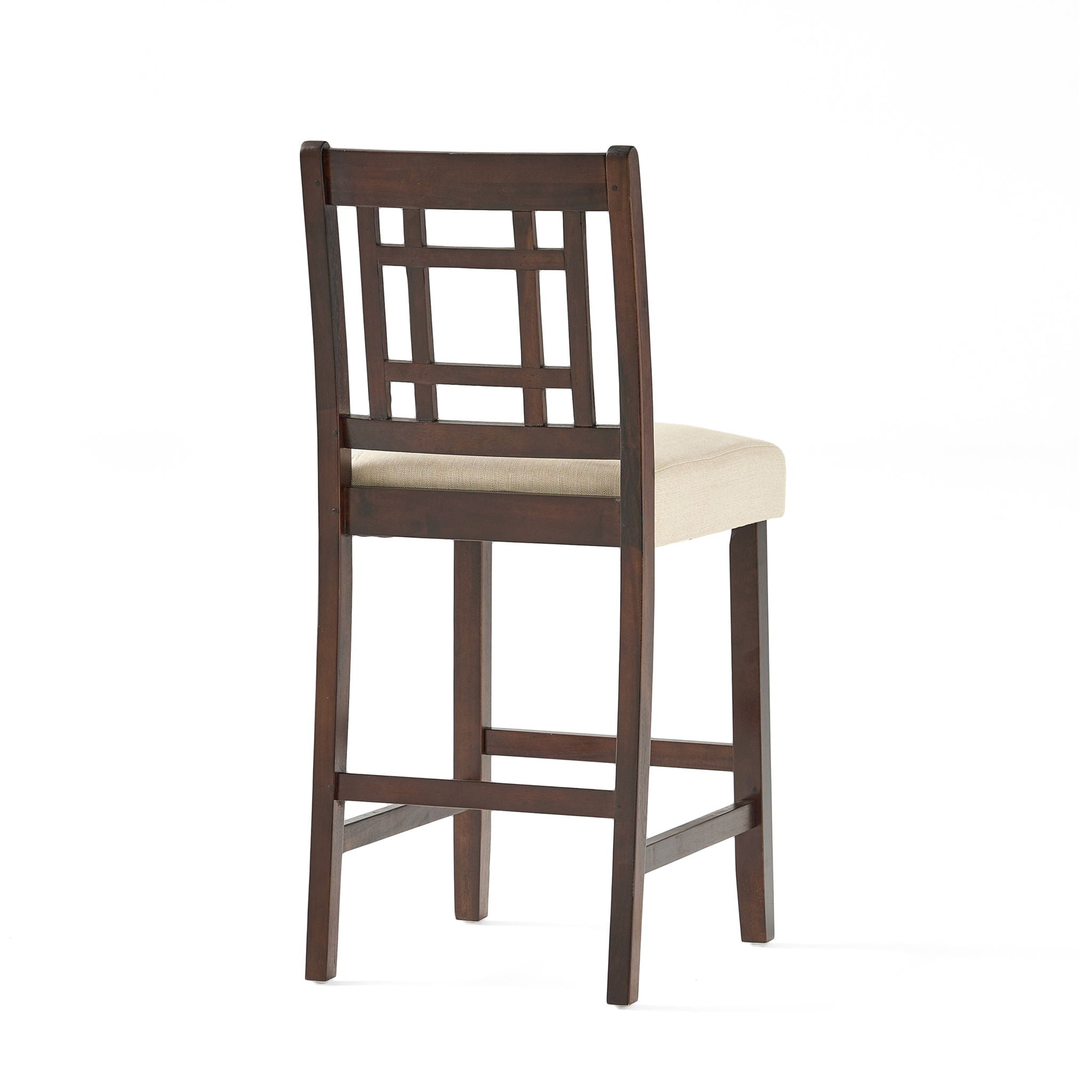 Upholstered Dining Chairs, Modern Dining Room Chairs For Dining Room Kitchen With Acacia Wood Legs (Set of 2) - Mahogany / Beige