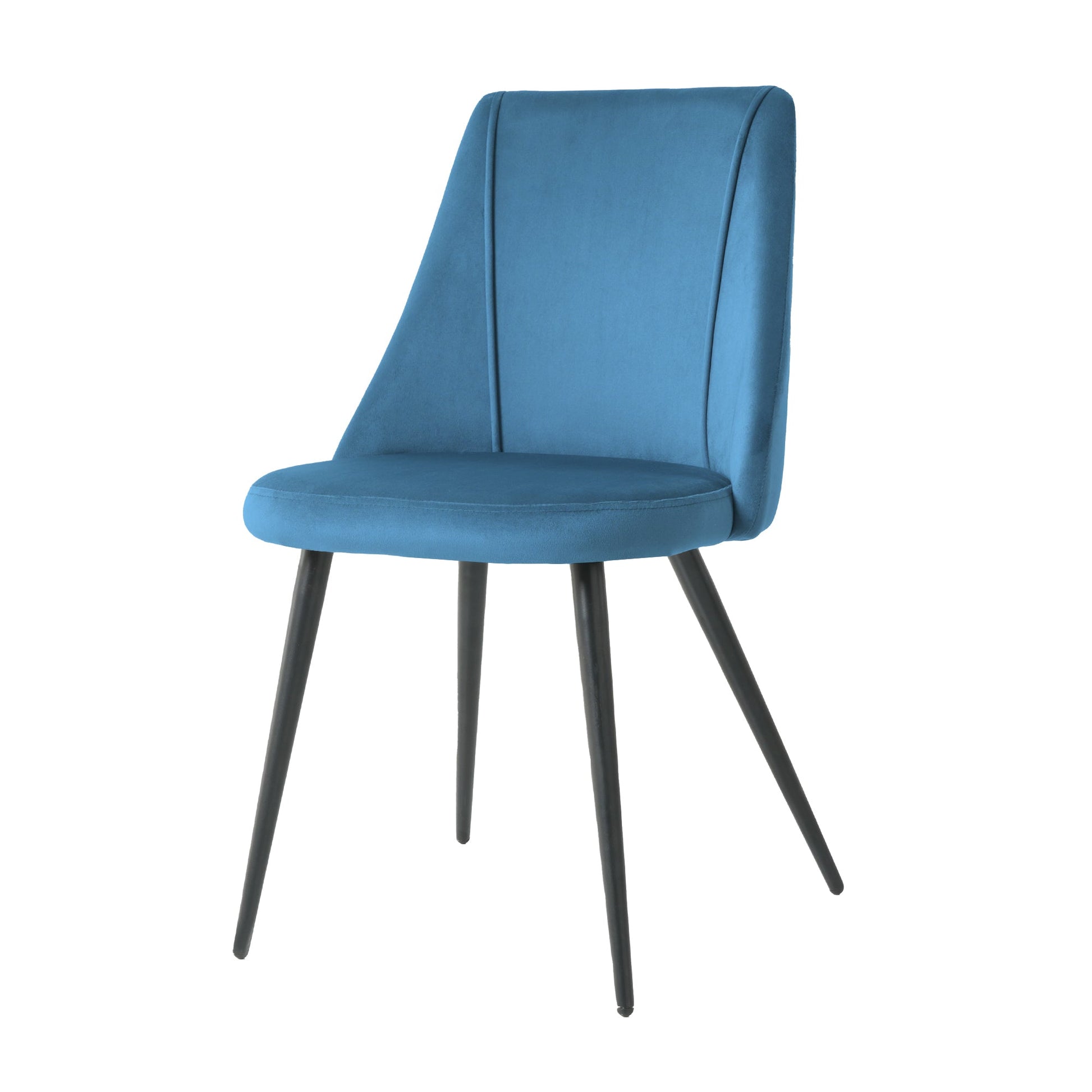 Modern Blue Velvet Dining Chair Set - Fabric Upholstery, 4-Piece Set - Best Buy Furniture