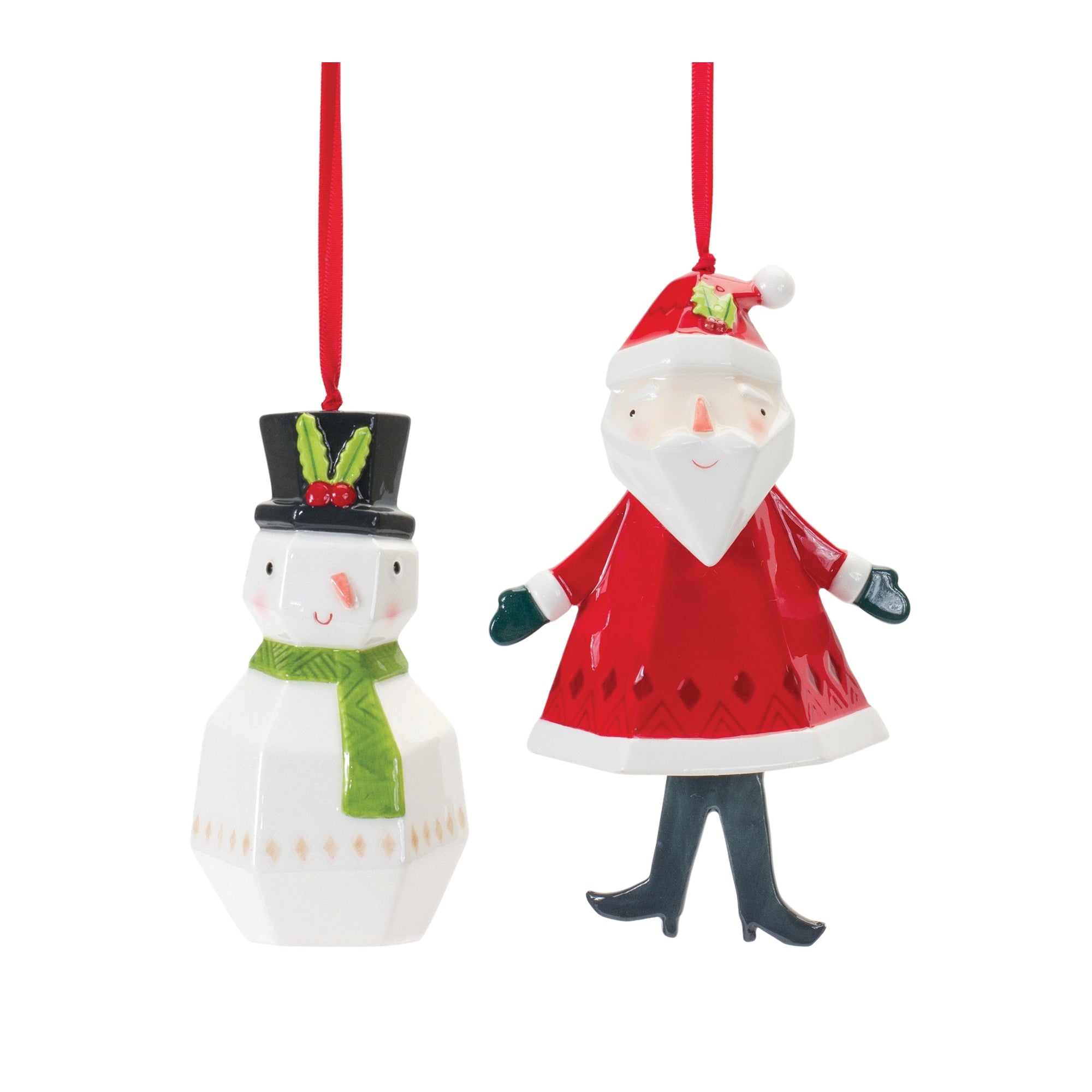 Whimsical-Santa-and-Snowman-Ornament-(Set-of-6)-Christmas-Ornaments