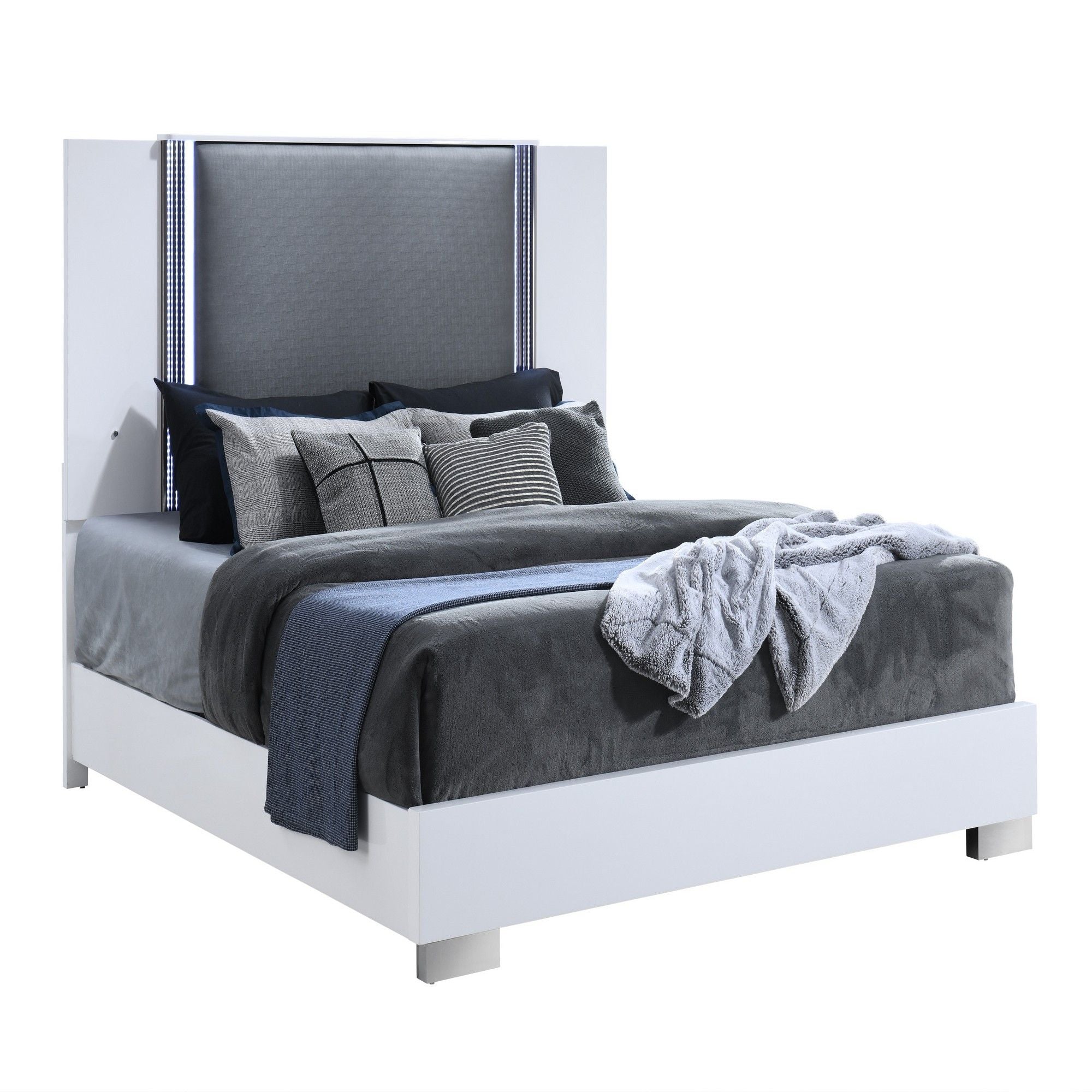 Moon - 5 Pieces Bedroom Set With LED Accent